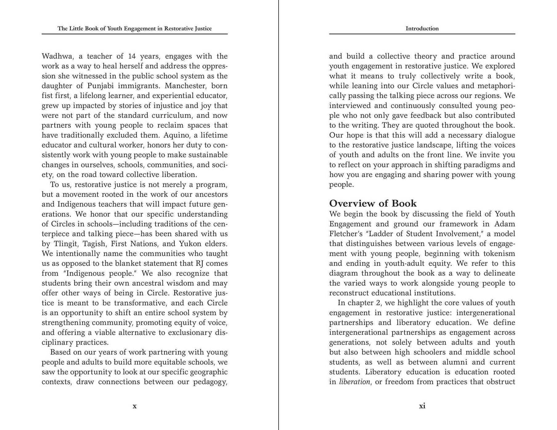 The Little Book of Youth Engagement in Restorative Justice: Intergenerational Partnerships for Just and Equitable Schools