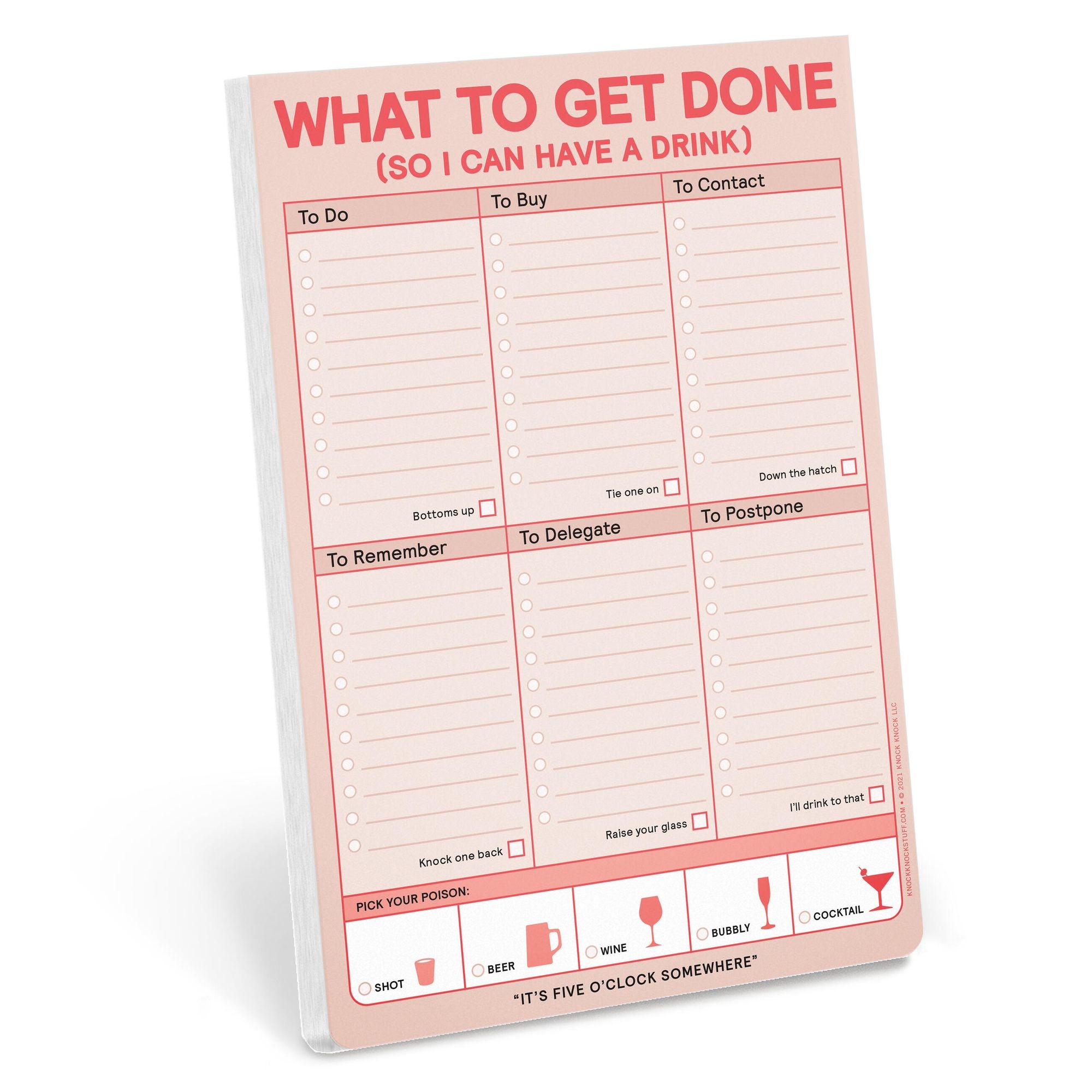 What to Get Done So I Can Have a Drink Pad (Pastel Version)