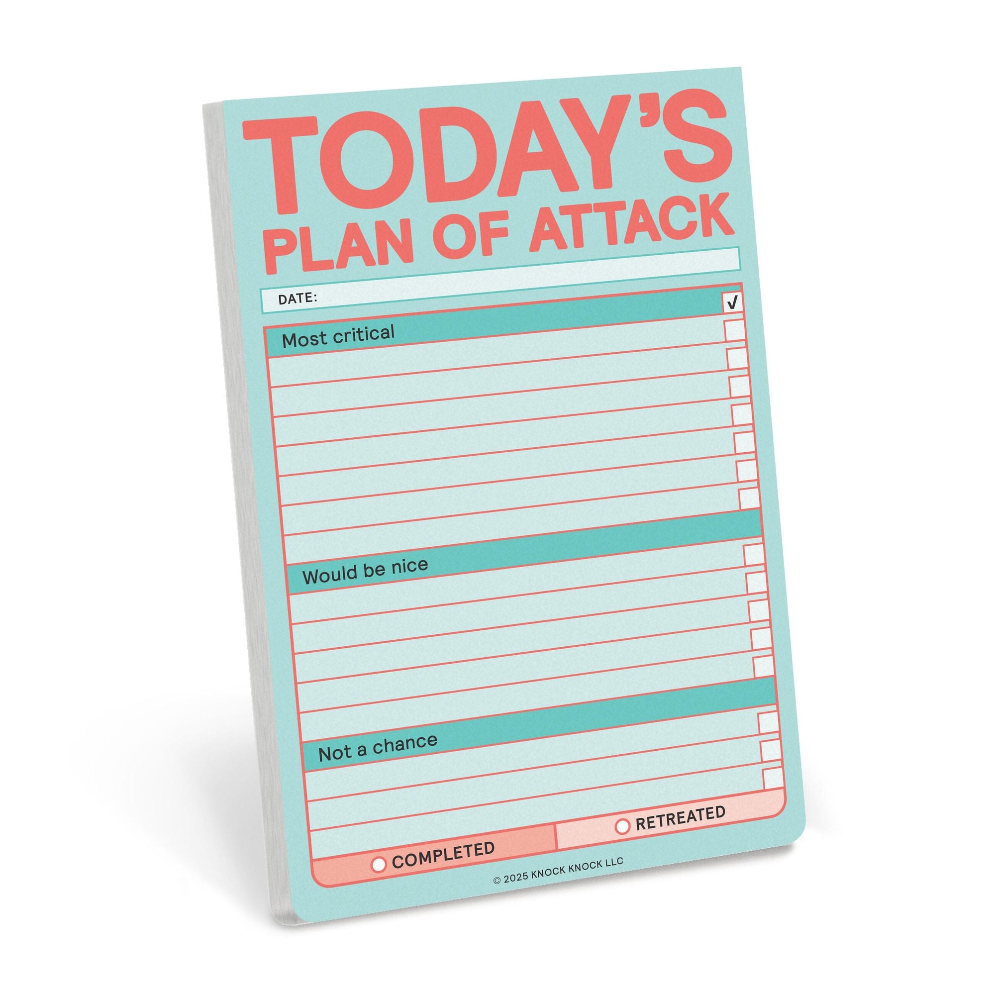 Today's Plan of Attack Great Big Sticky Note (Pastel Version)