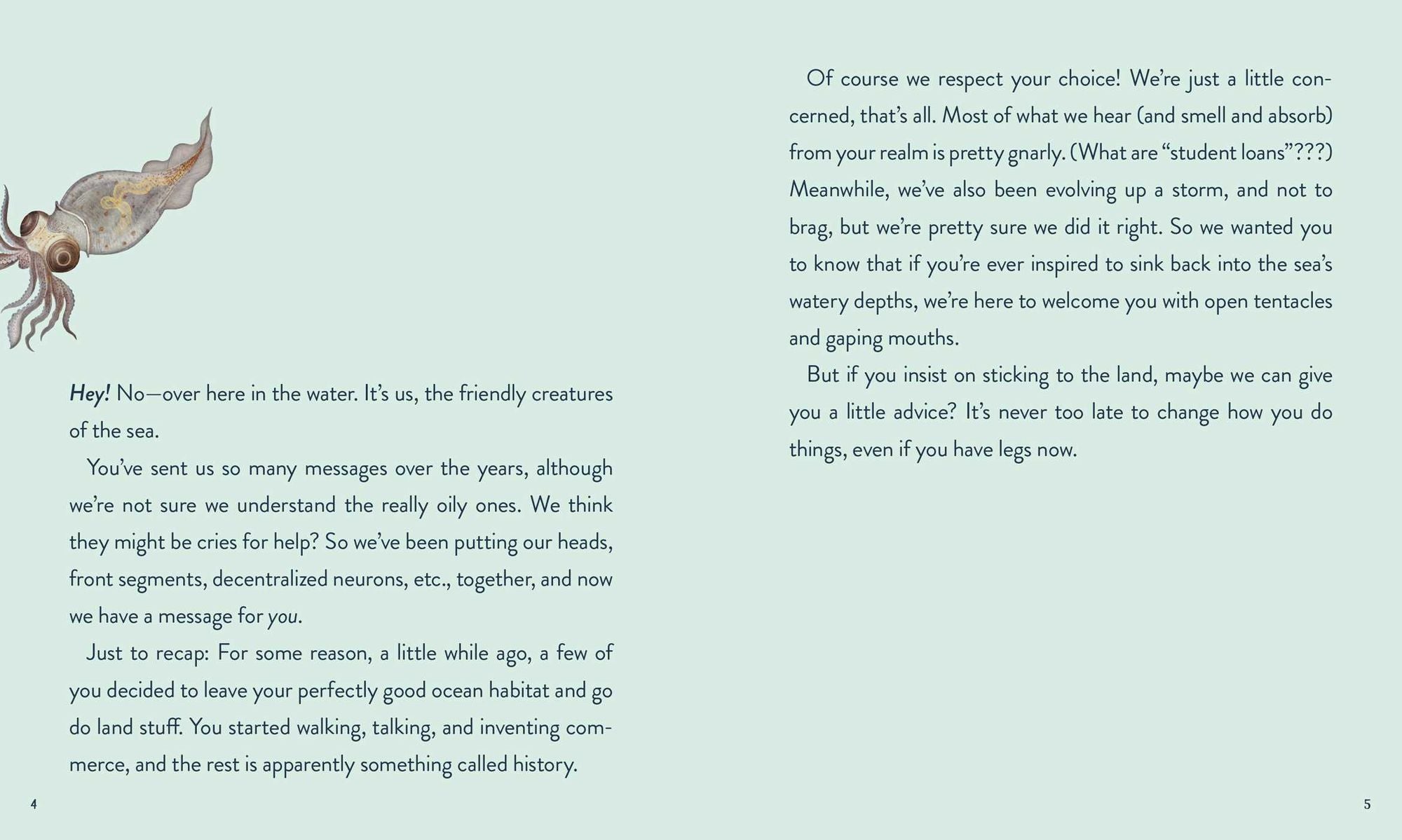 Leaving the Ocean Was a Mistake: Life Lessons from Sixty Sea Creatures