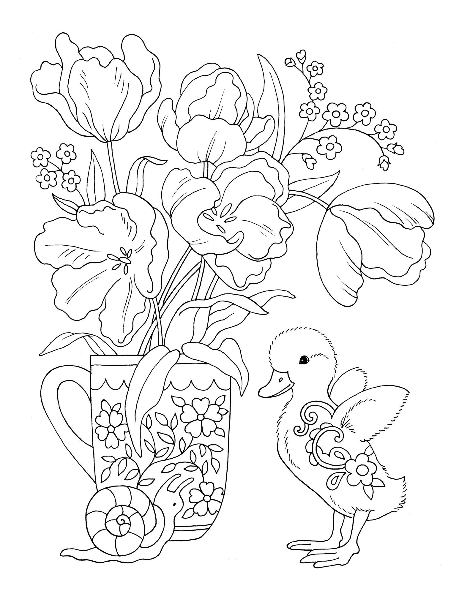Nature's Joyful Moments: 50+ Cute & Creative Designs to Color - Positive and Calming Coloring Book for Adults and Kids
