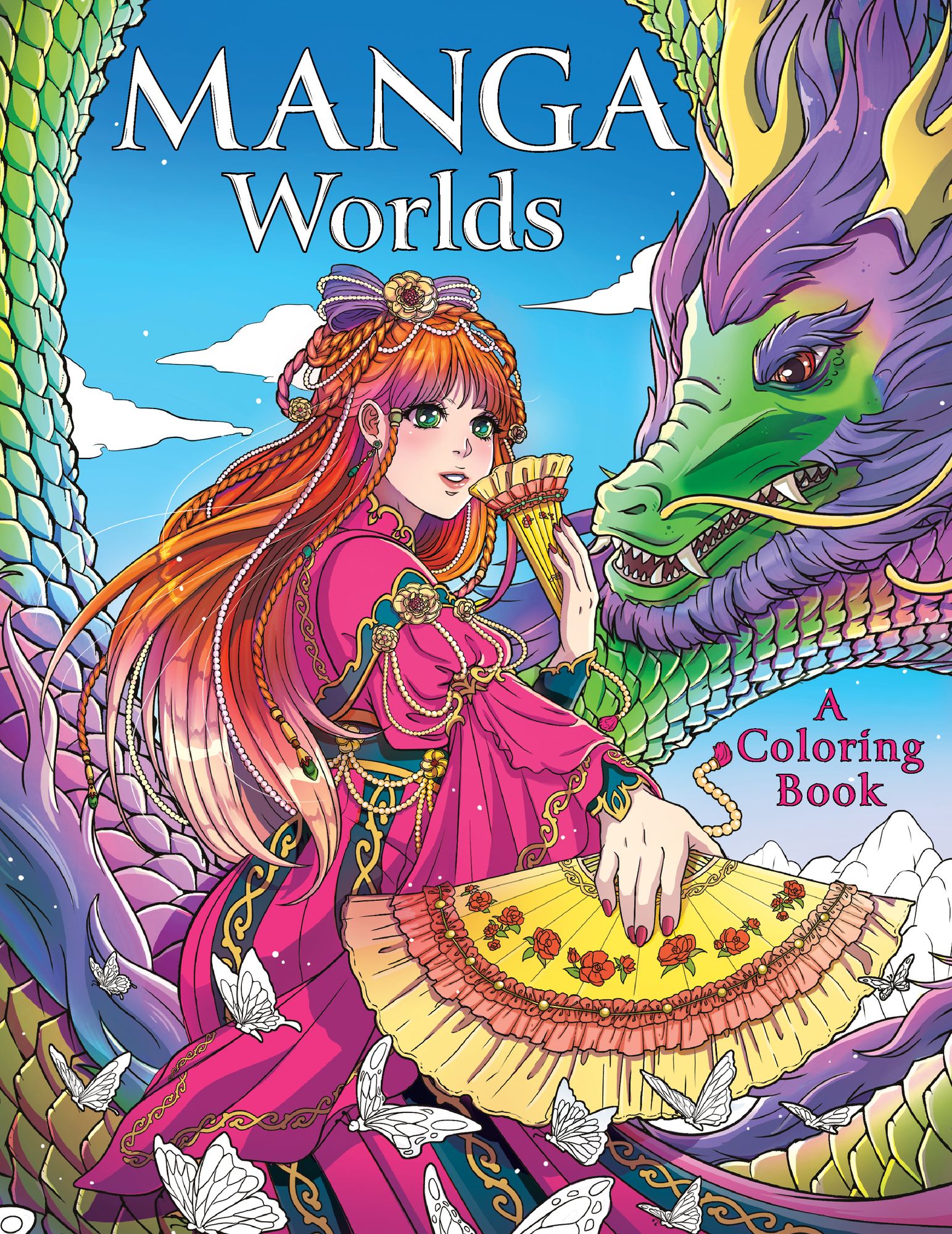 Manga Worlds: A Coloring Book