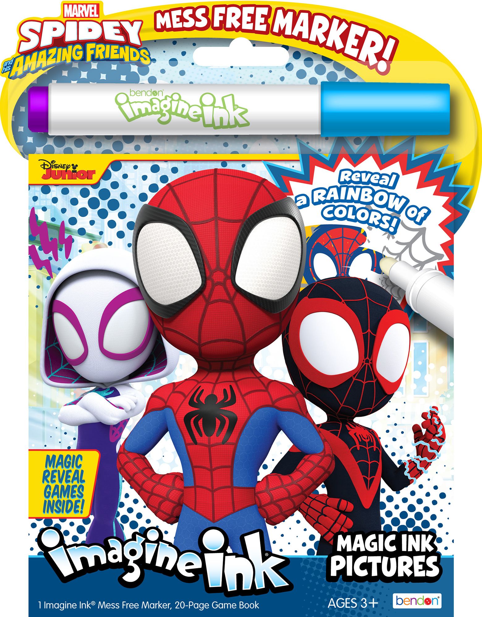 Spidey and His Amazing Friends Imagine Ink Magic Ink Pictures Book
