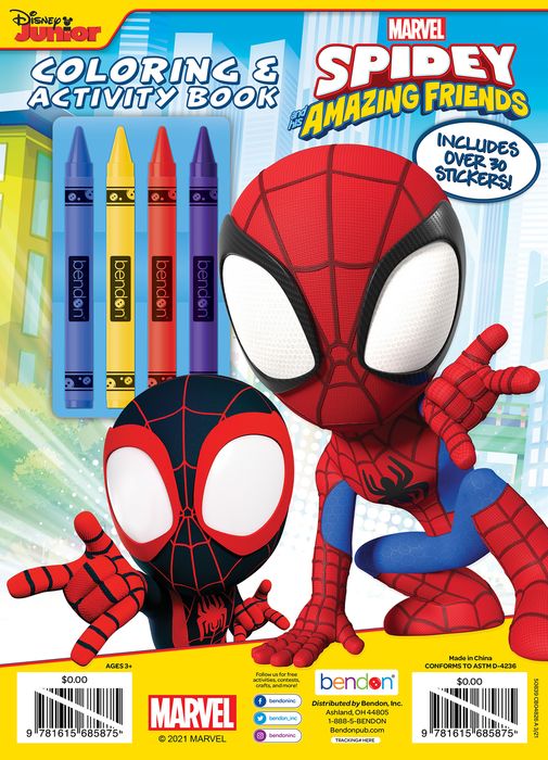 Spidey and His Amazing Friends Coloring Activity Book with Crayons