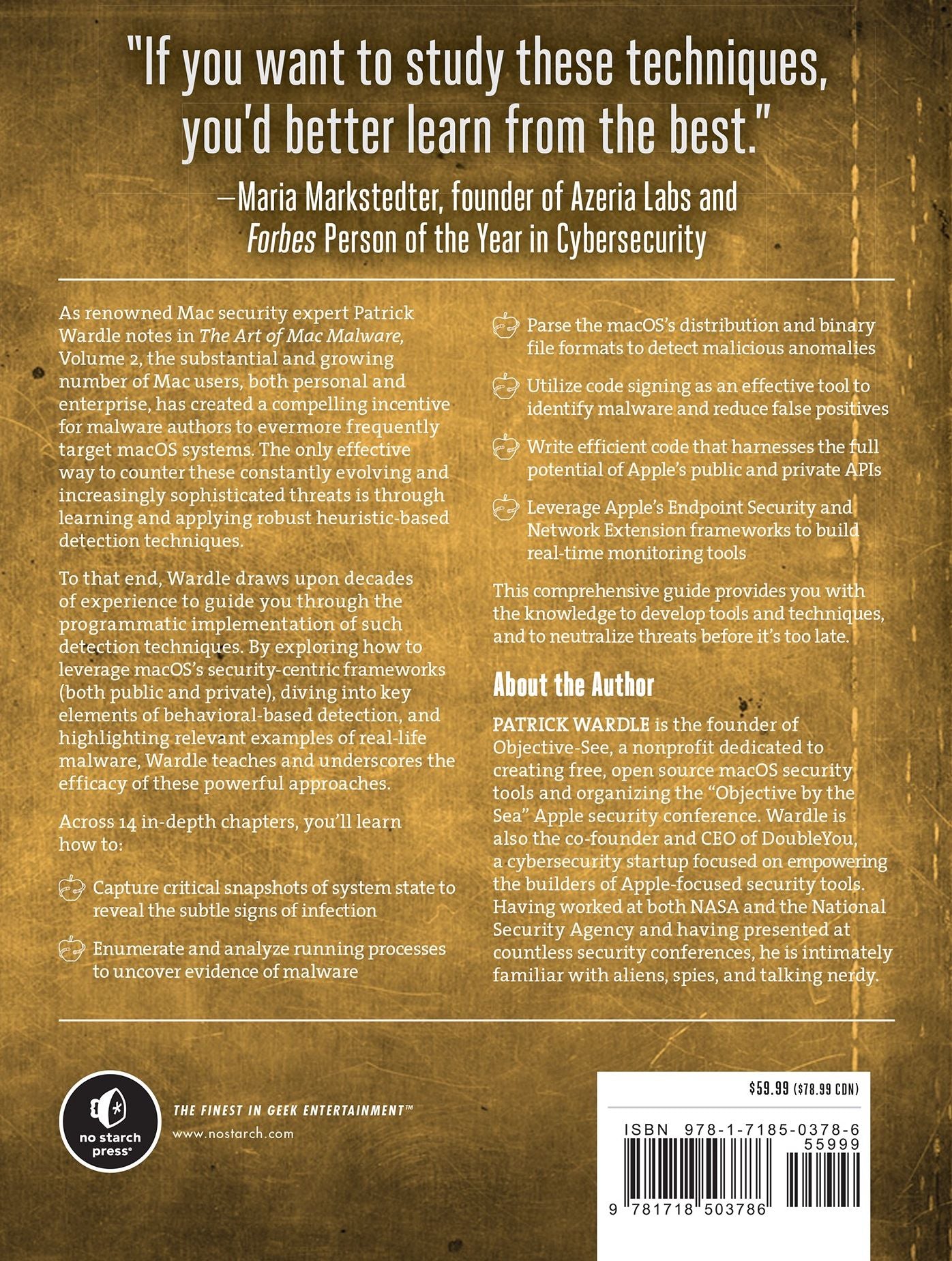 The Art of Mac Malware, Volume 2: Detecting Malicious Software