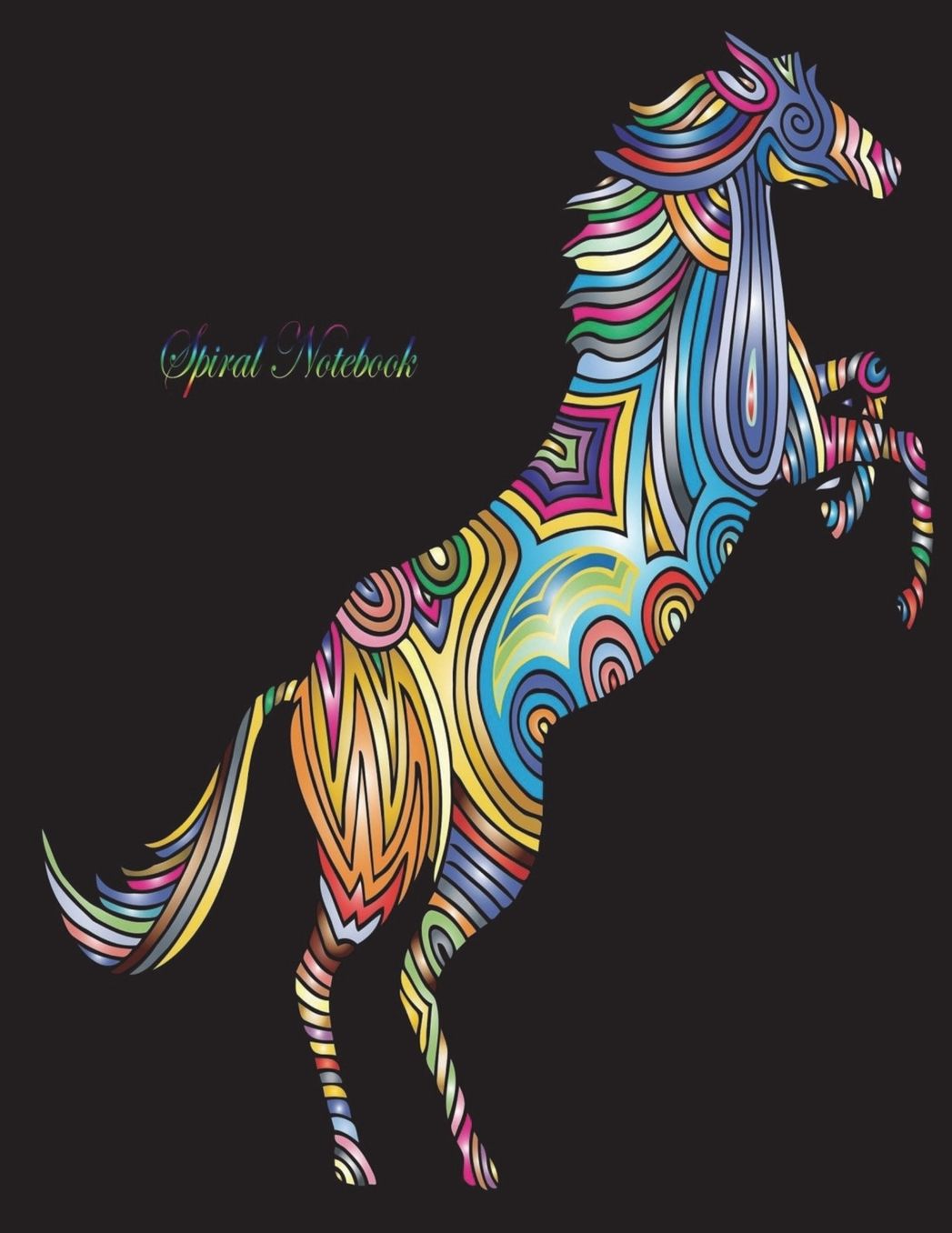 Spiral Notebook: Spiral Journal/ Notebook with Blank Pages - 100 Sheet, Horse Notebook, Size 8.5 x 11