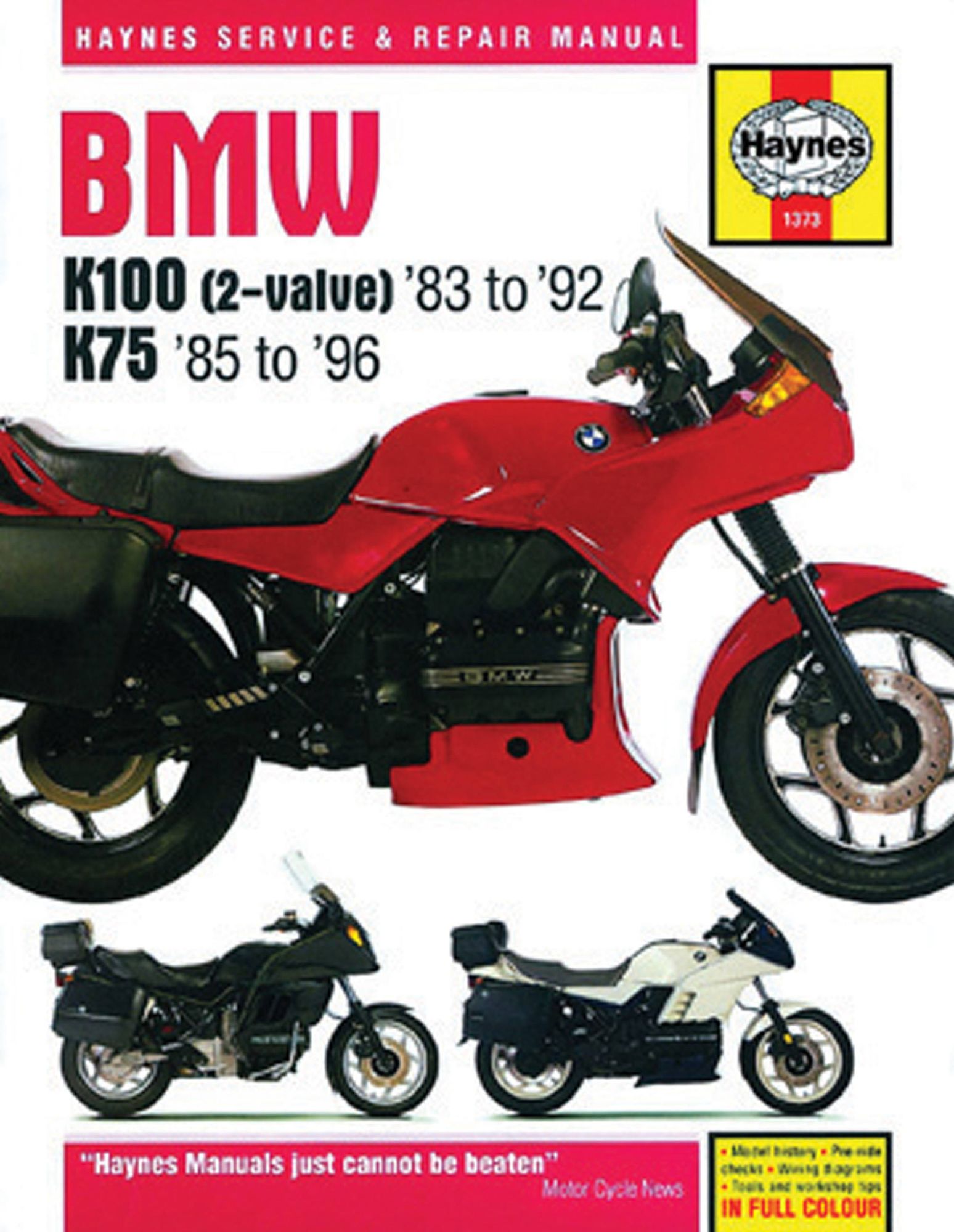 BMW K100 (2-Valve) '83 to '92 K75 '85 to '96