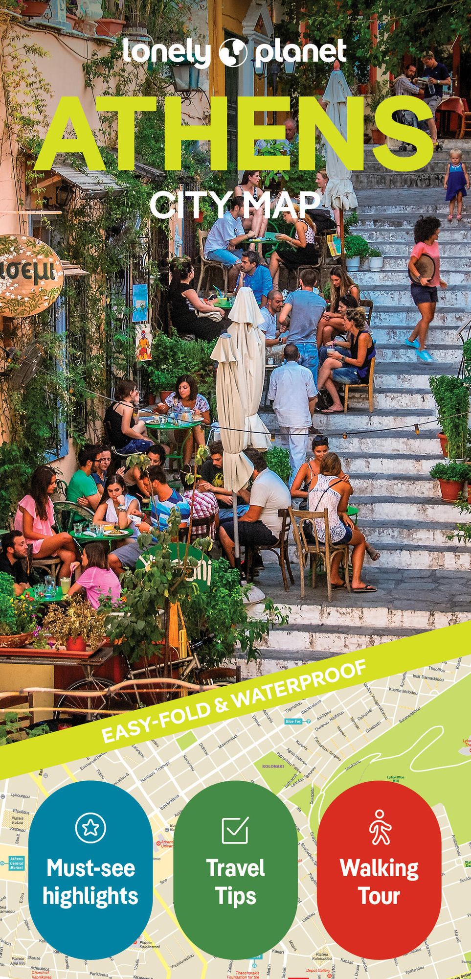Lonely Planet Athens City Map: Durable, Waterproof, Easy-Fold Planning Map with Attractions & Walking Tours