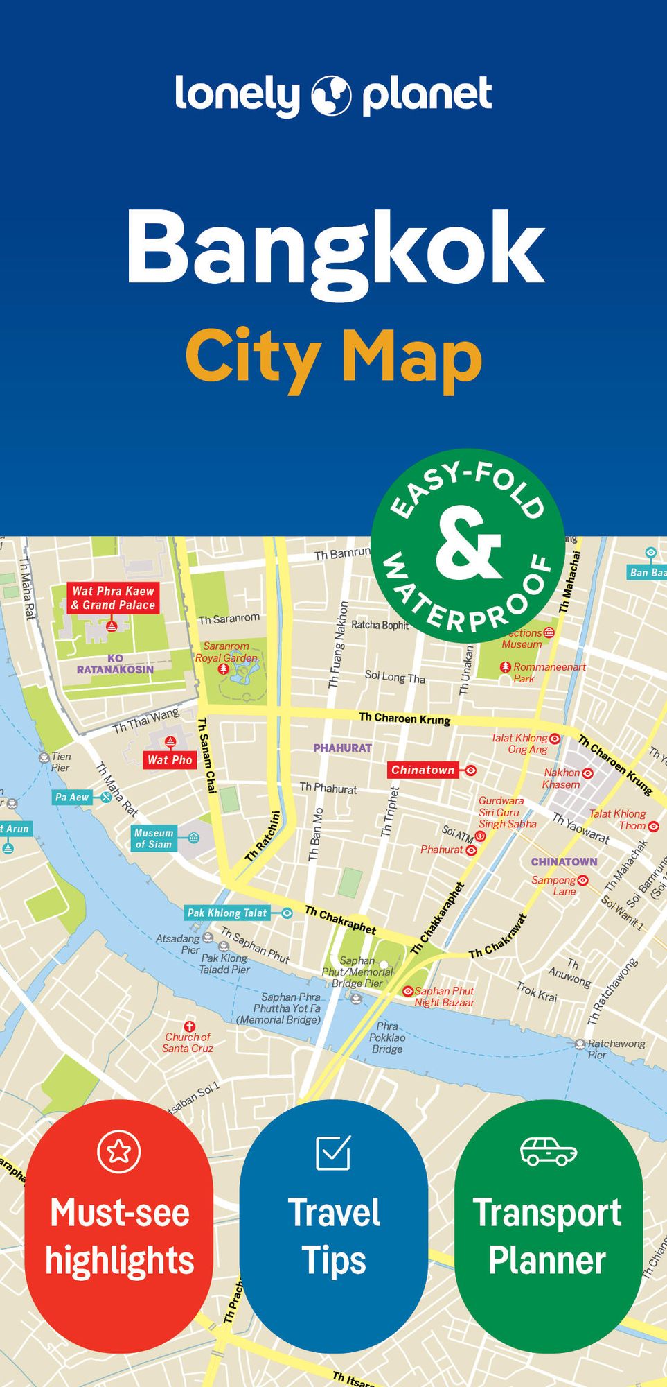 Lonely Planet Bangkok City Map: Durable, Waterproof, Easy-Fold Planning Map with Attractions & Walking Tours