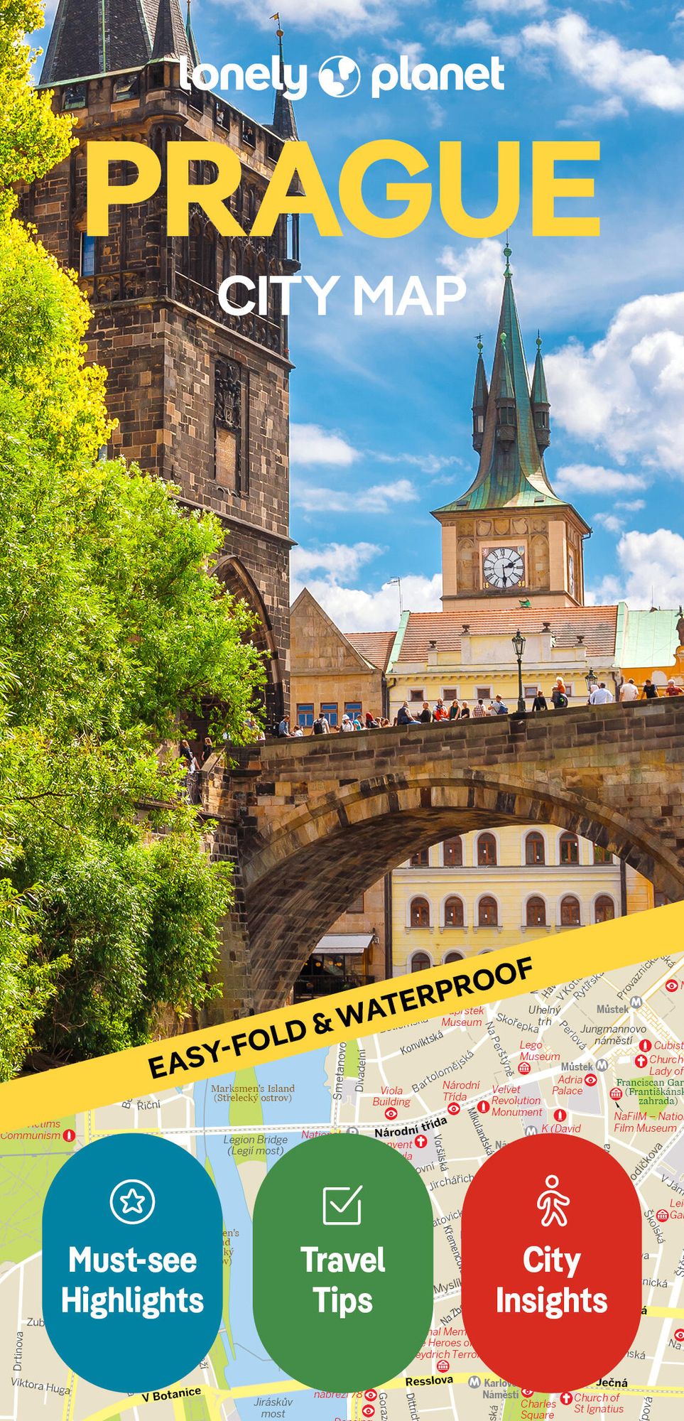 Lonely Planet Prague City Map: Durable, Waterproof, Easy-Fold Planning Map with Attractions & Walking Tours