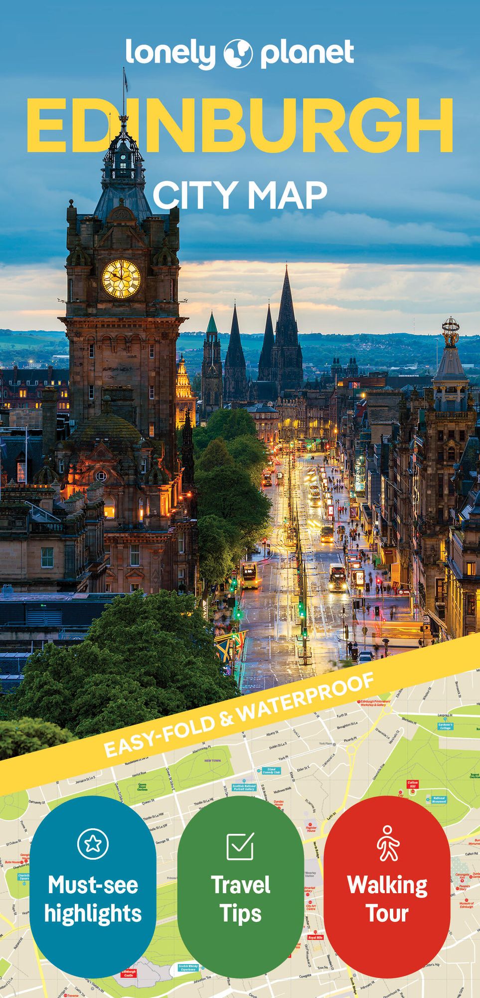 Lonely Planet Edinburgh City Map: Durable, Waterproof, Easy-Fold Planning Map with Attractions & Walking Tours
