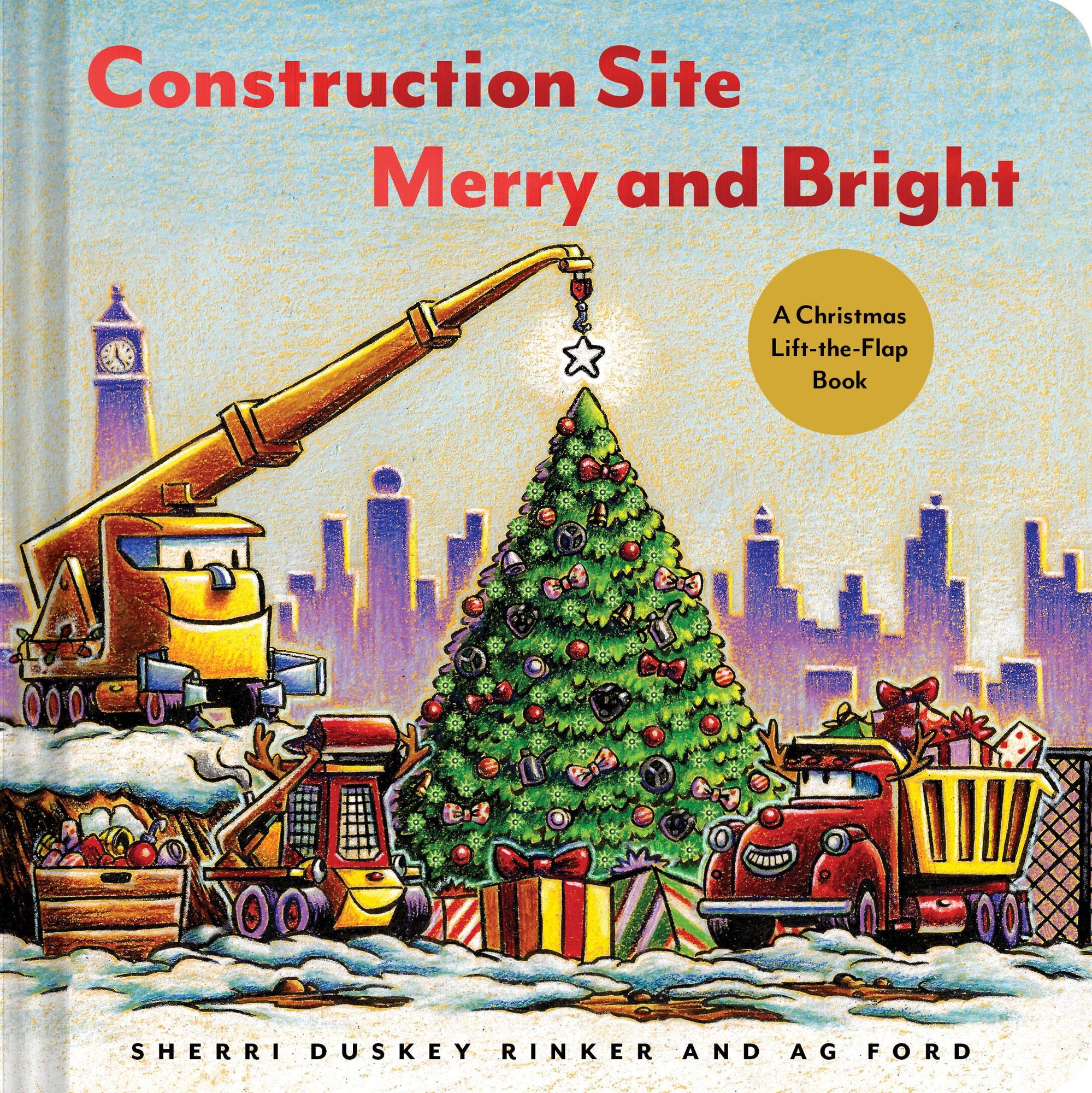 Construction Site Merry and Bright: A Christmas Lift-the-Flap Book