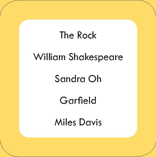 After Dinner Amusements: Guess That Name!: 50 Cards with 250 Famous Figures