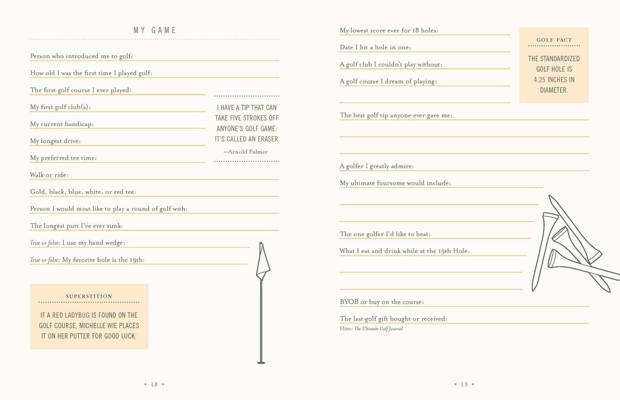 The Ultimate Golf Journal: Keeping My Game on Course