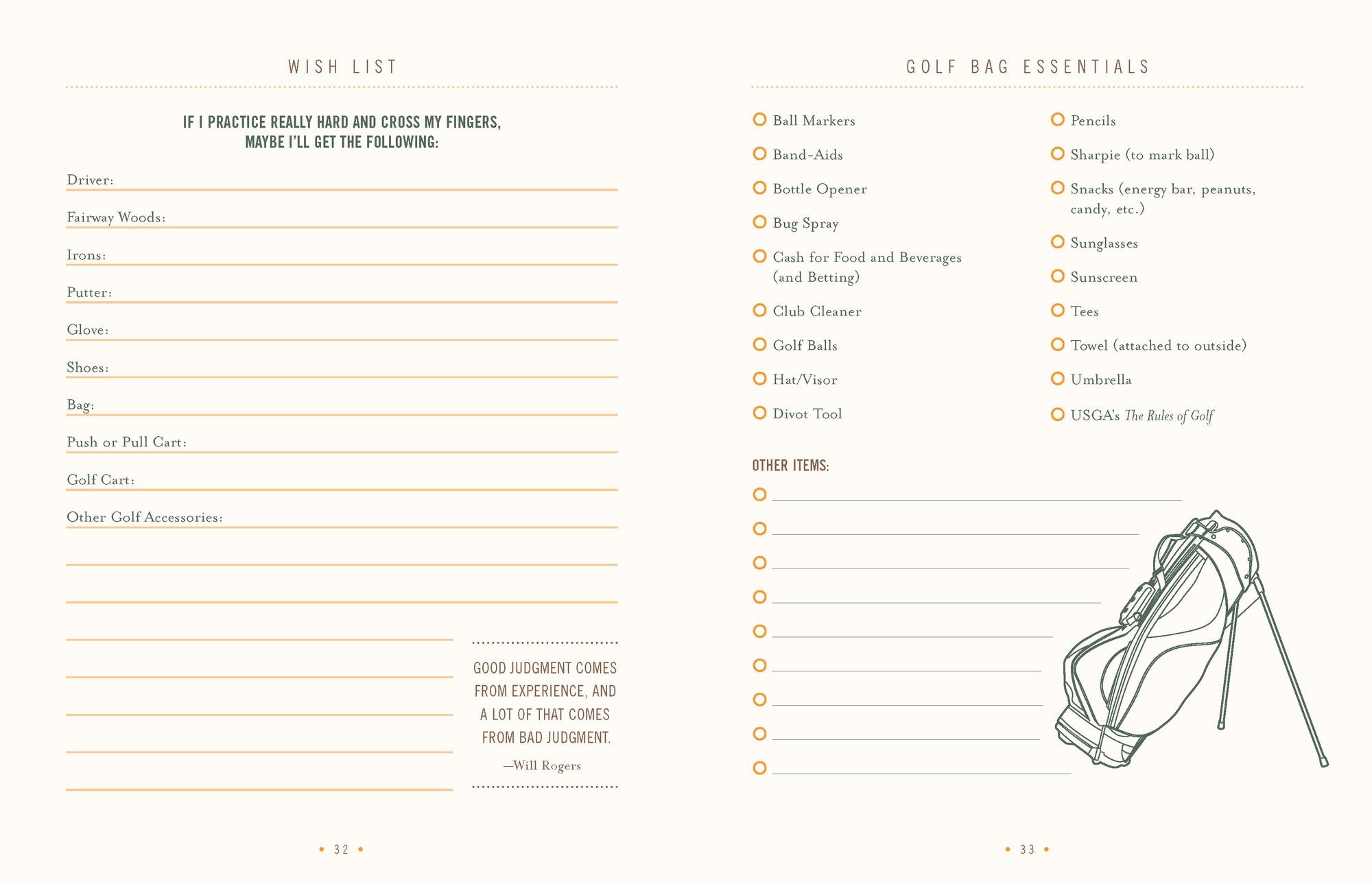 The Ultimate Golf Journal: Keeping My Game on Course