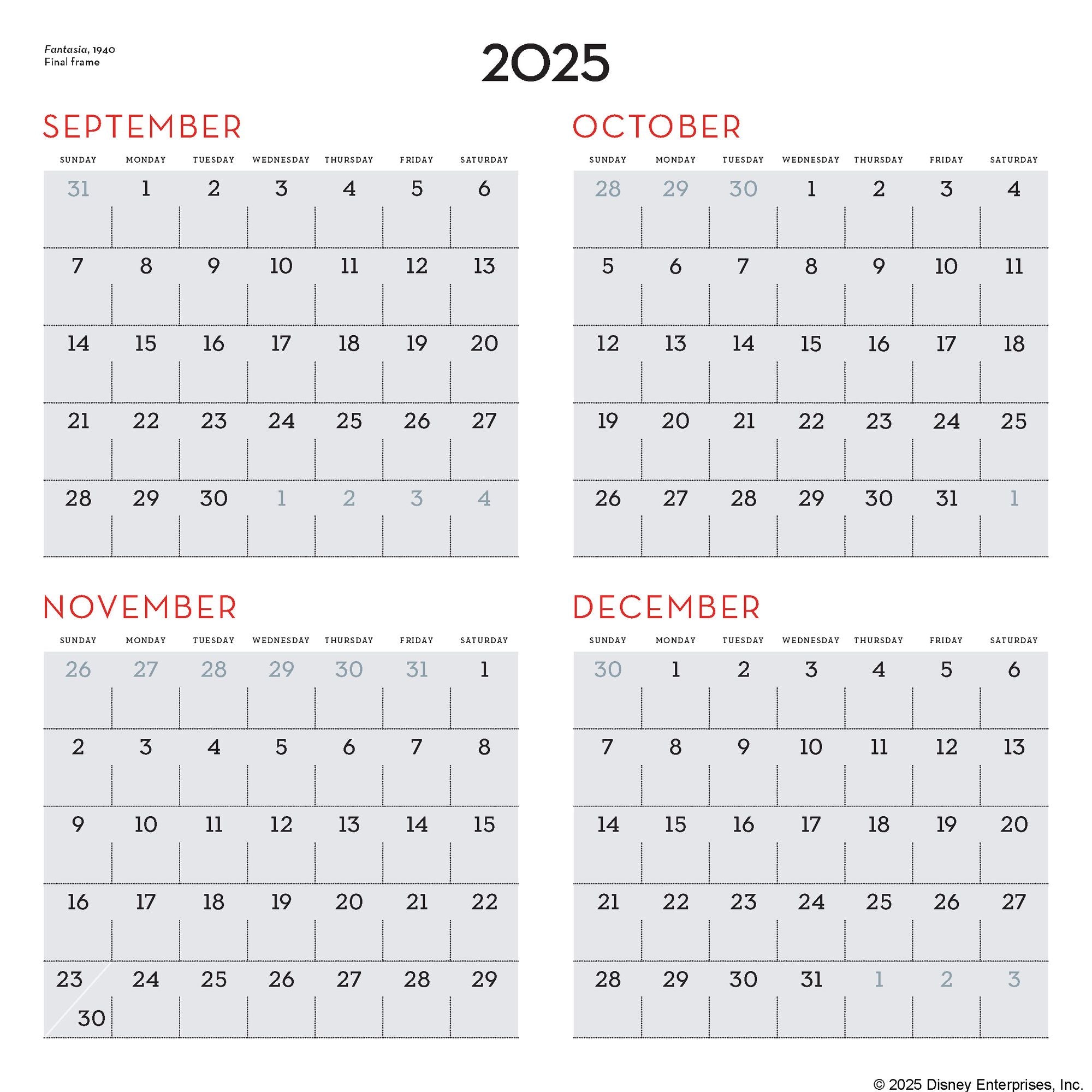 Disney Animation 2026 Wall Calendar