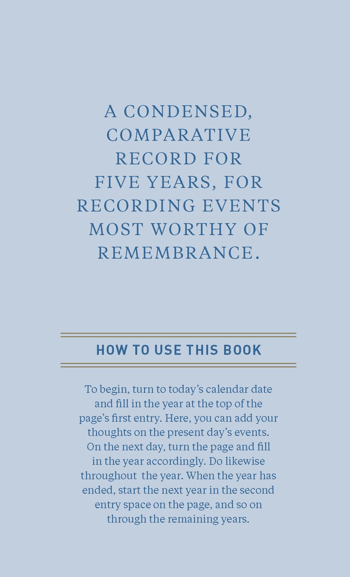 Denim One Line a Day: A Five-Year Memory Book