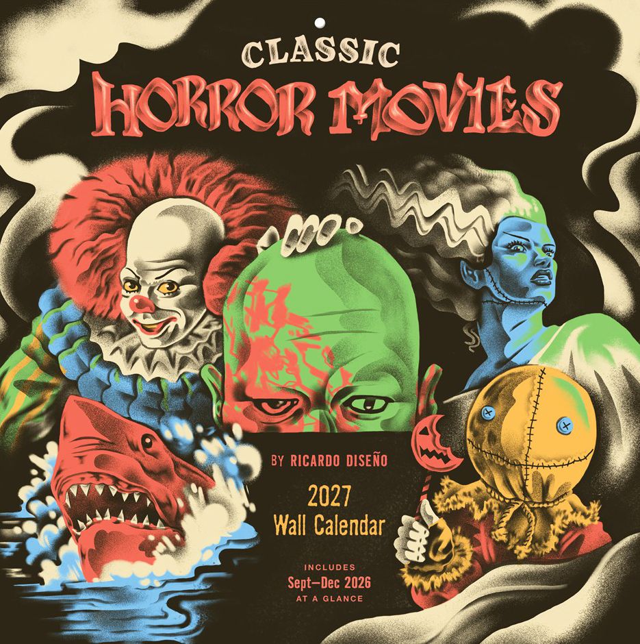 2027 Classic Horror Movies Wall Calendar