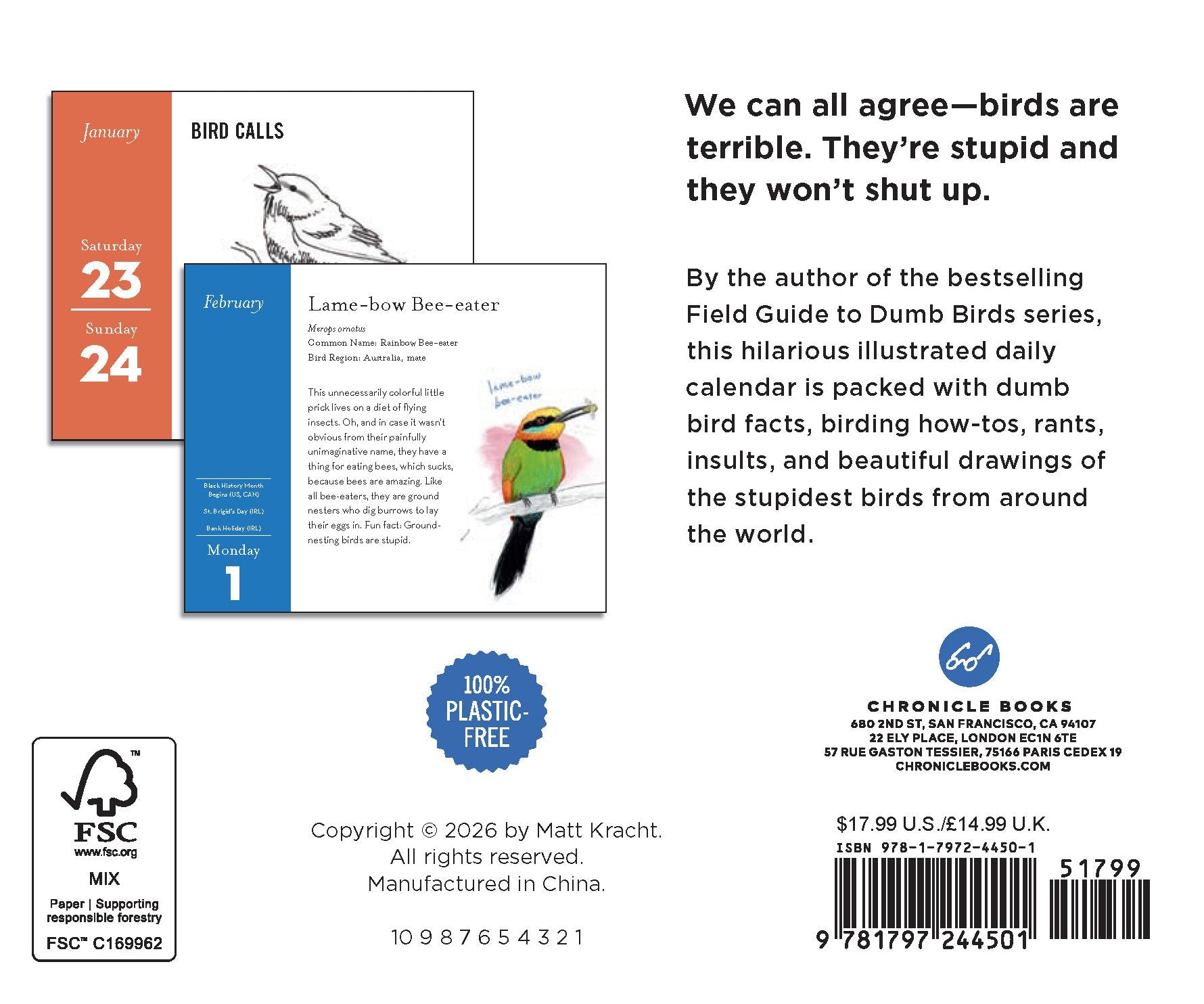 2027 The Field Guide to Dumb Birds Daily Calendar