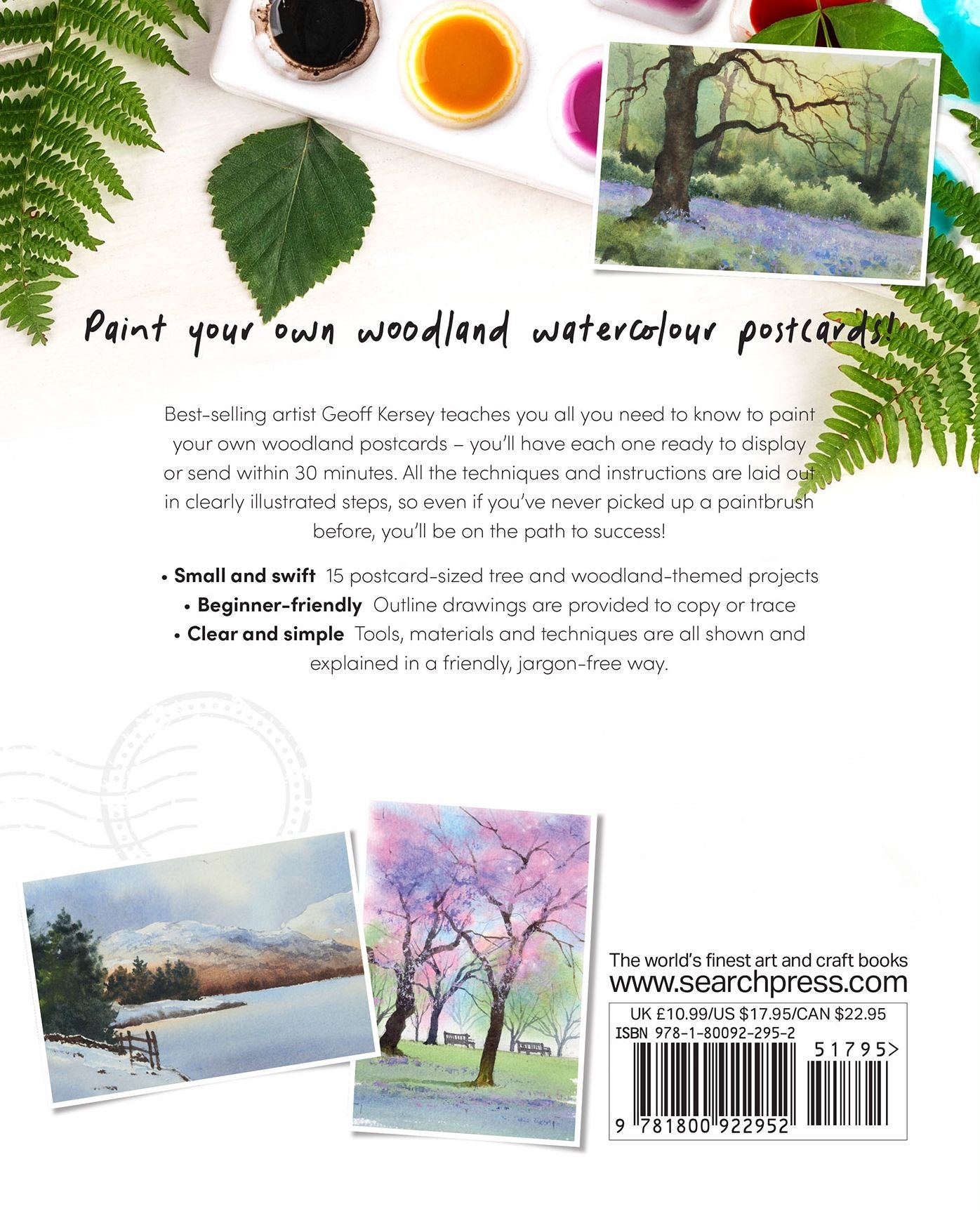 Ready to Paint Postcards: Woodlands: 15 stunning watercolour paintings to create in just 30 minutes
