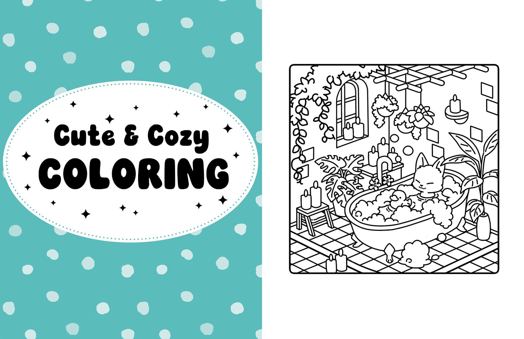 Draw me! Color me!: Cute & Cozy Home: In simple steps