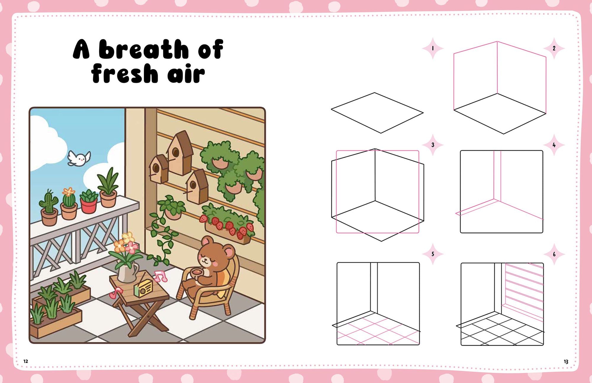 Draw me! Color me!: Cute & Cozy Home: In simple steps
