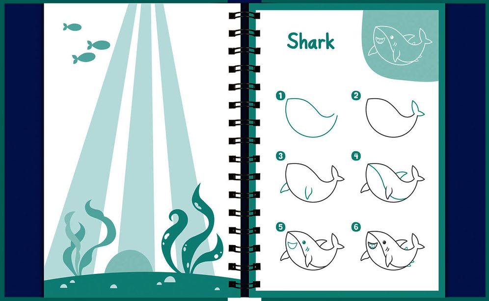 Wipe-Clean How to Draw Ocean