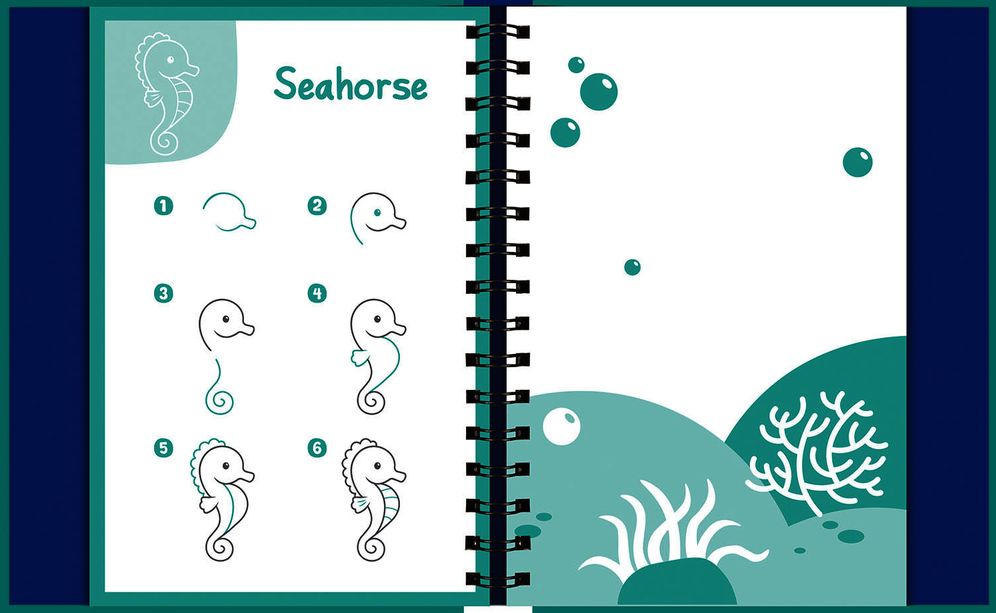 Wipe-Clean How to Draw Ocean