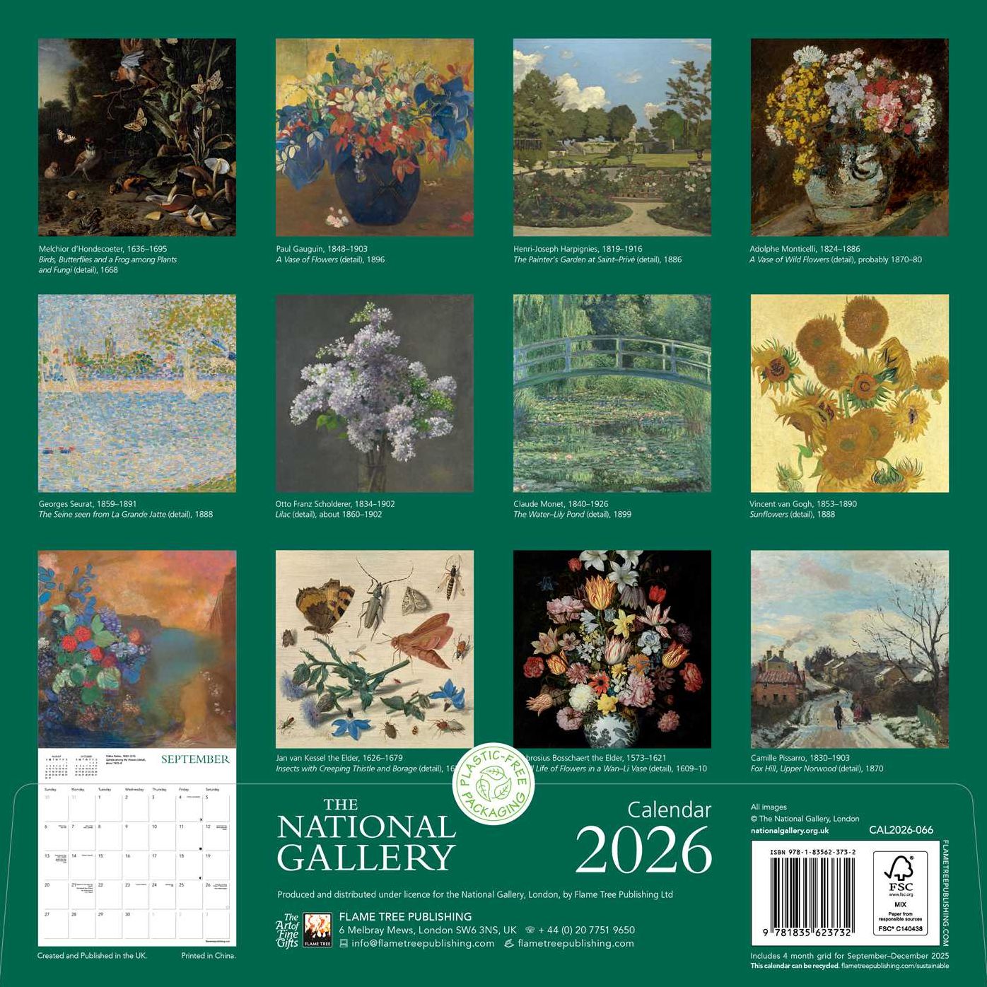 The National Gallery Wall Calendar 2026 (Art Calendar)