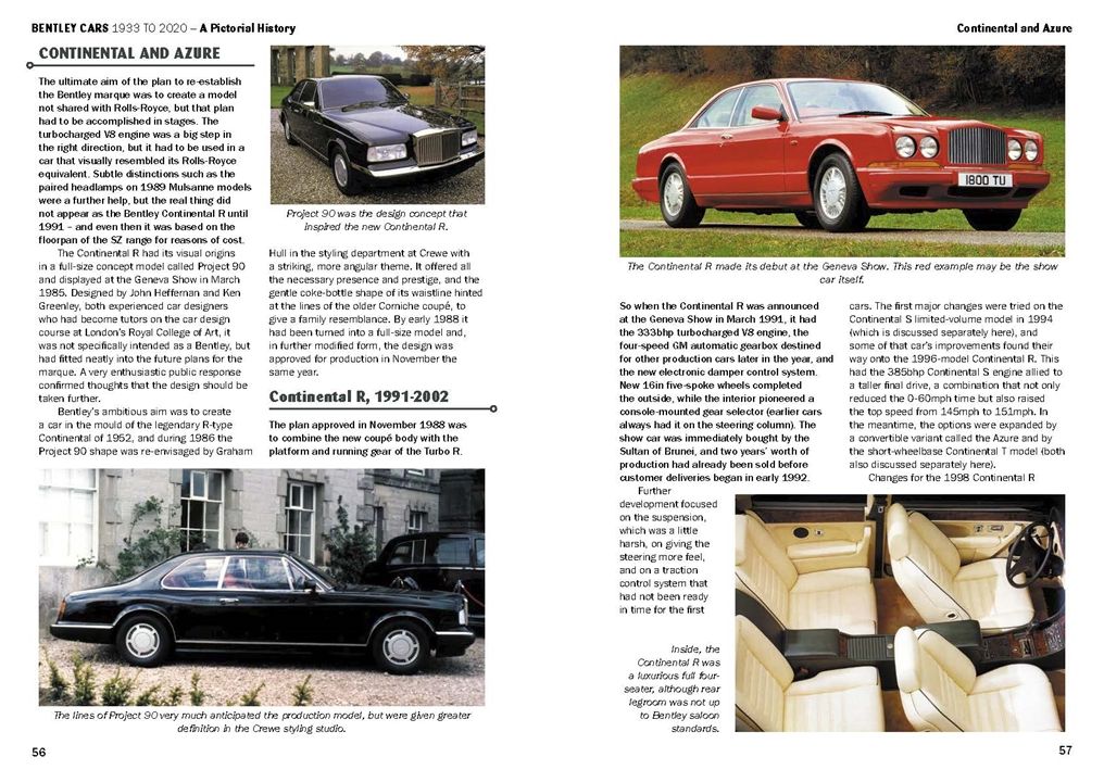 Bentley Cars 1933 to 2020