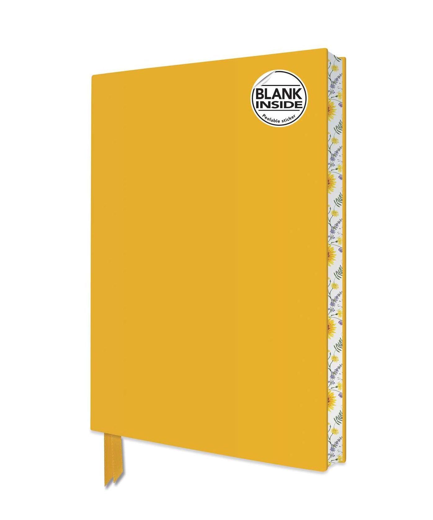 Sunny Yellow Blank Artisan Notebook (Flame Tree Journals)