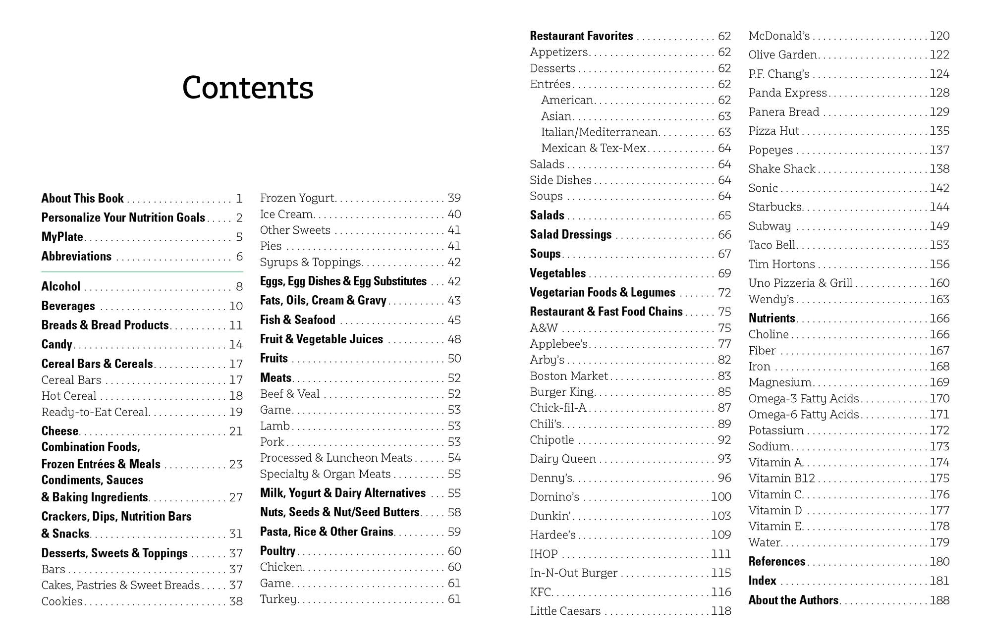 The Food Counter's Pocket Companion, Sixth Edition: Calories, Carbohydrates, Protein, Fats, Fiber, Sugar, Sodium, Iron, Calcium, Potassium, and Vitamin D-with 32 Restaurant Chains