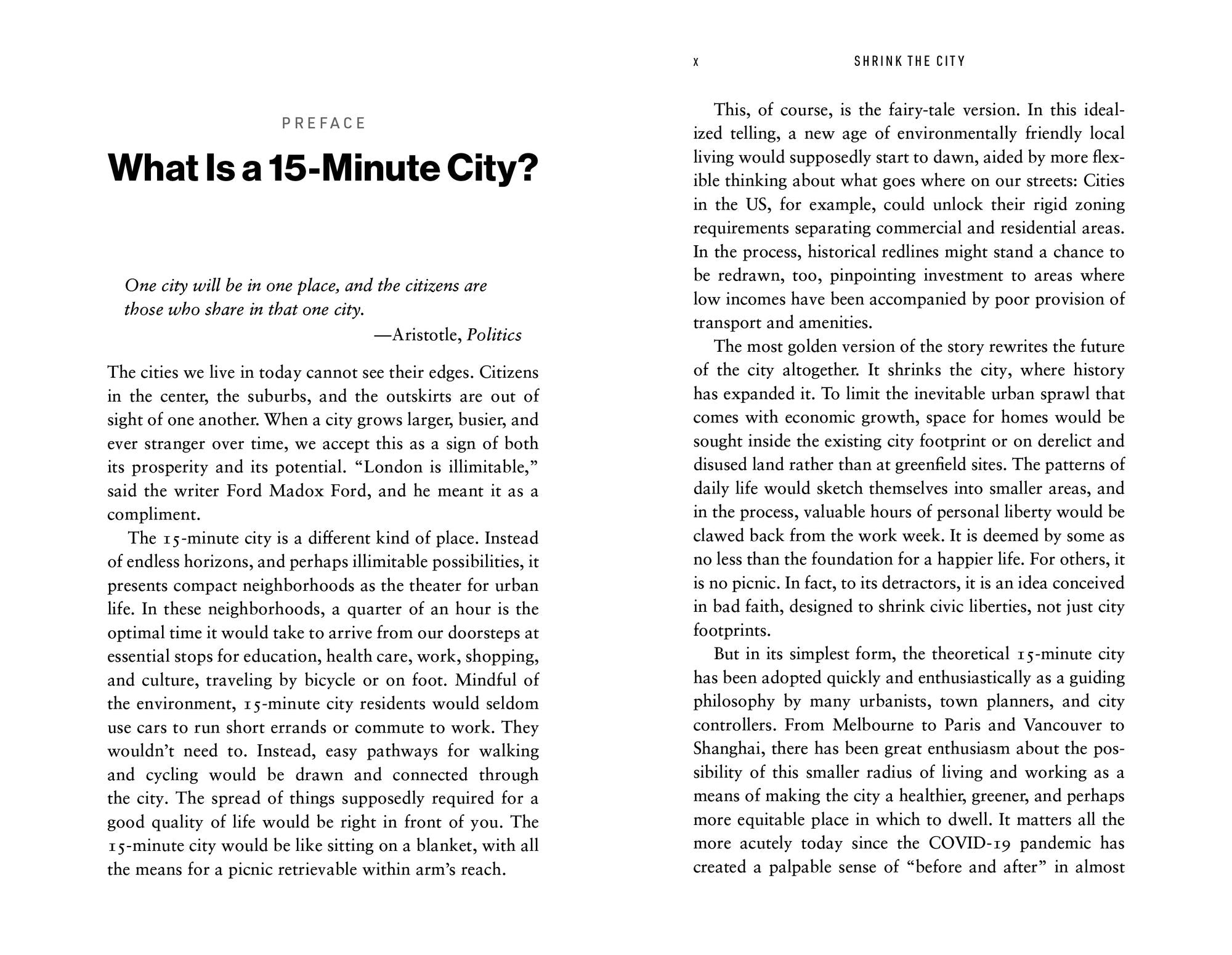 Shrink the City: The 15-Minute Urban Experiment and the Cities of the Future