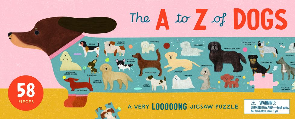The A to Z of Dogs 58 Piece Puzzle: A Very Looooong Jigsaw Puzzle