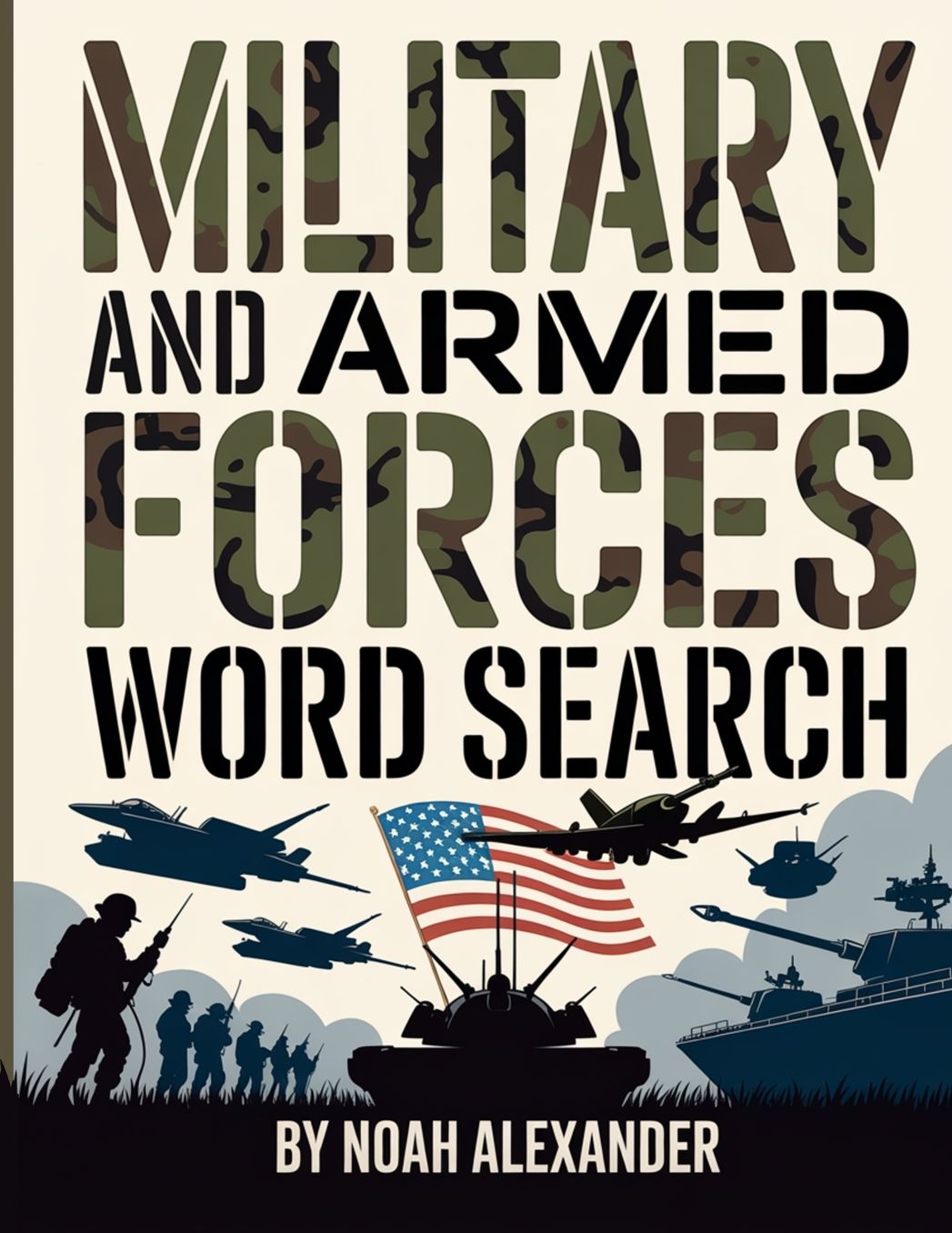 Military and Armed Forces Word Search: 8.5x11 Large Print