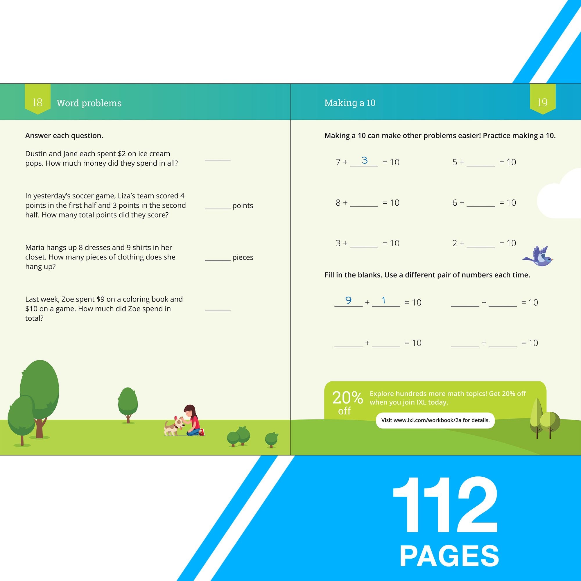 IXL Math Workbook: Grade 2 Addition