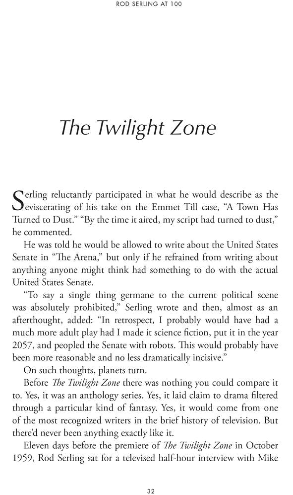 Rod Serling at 100: One Writer's Acknowledgment