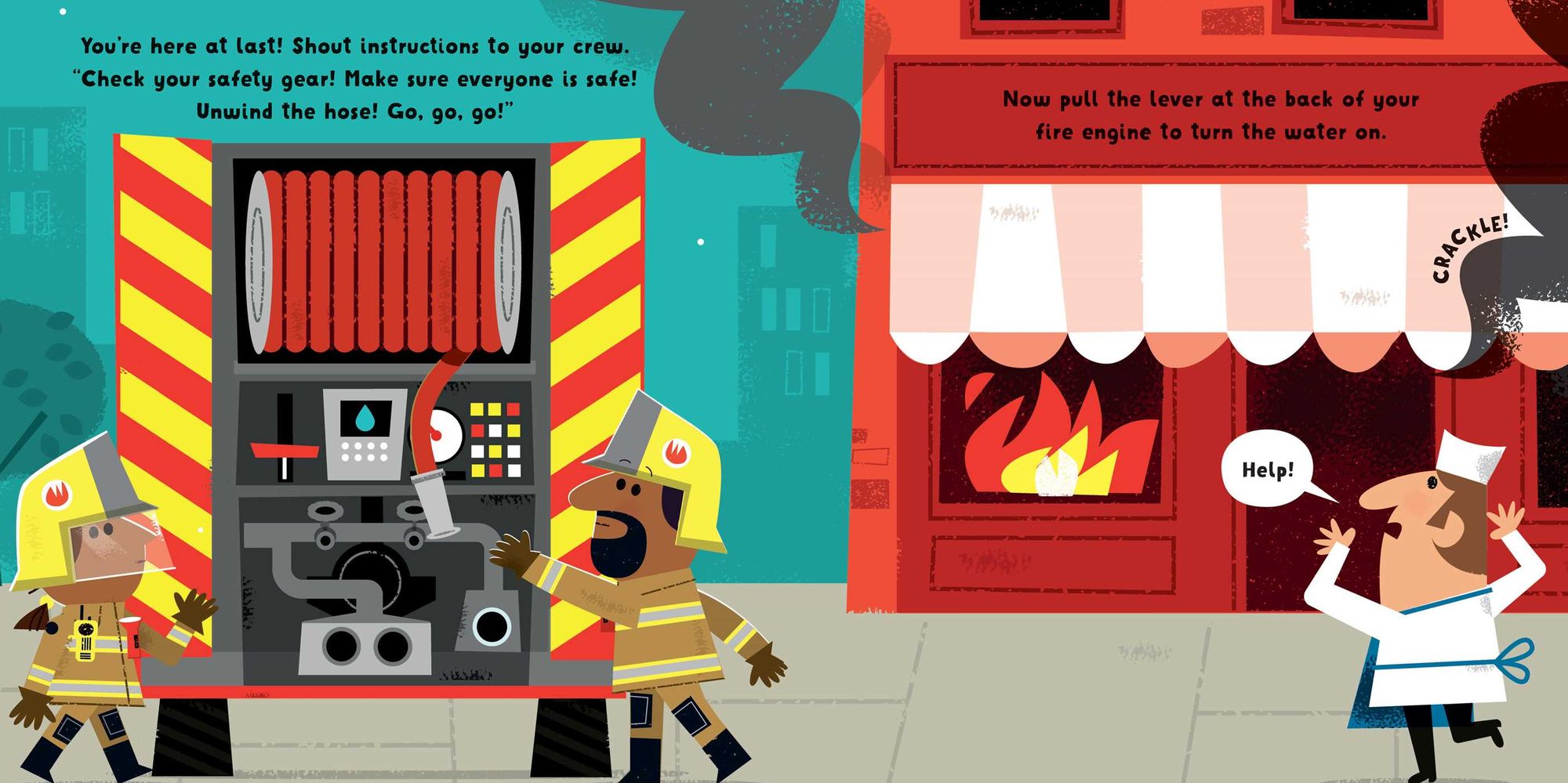 I'm the Fire Engine Driver: Jump into the driver's seat and help to put out the fire!