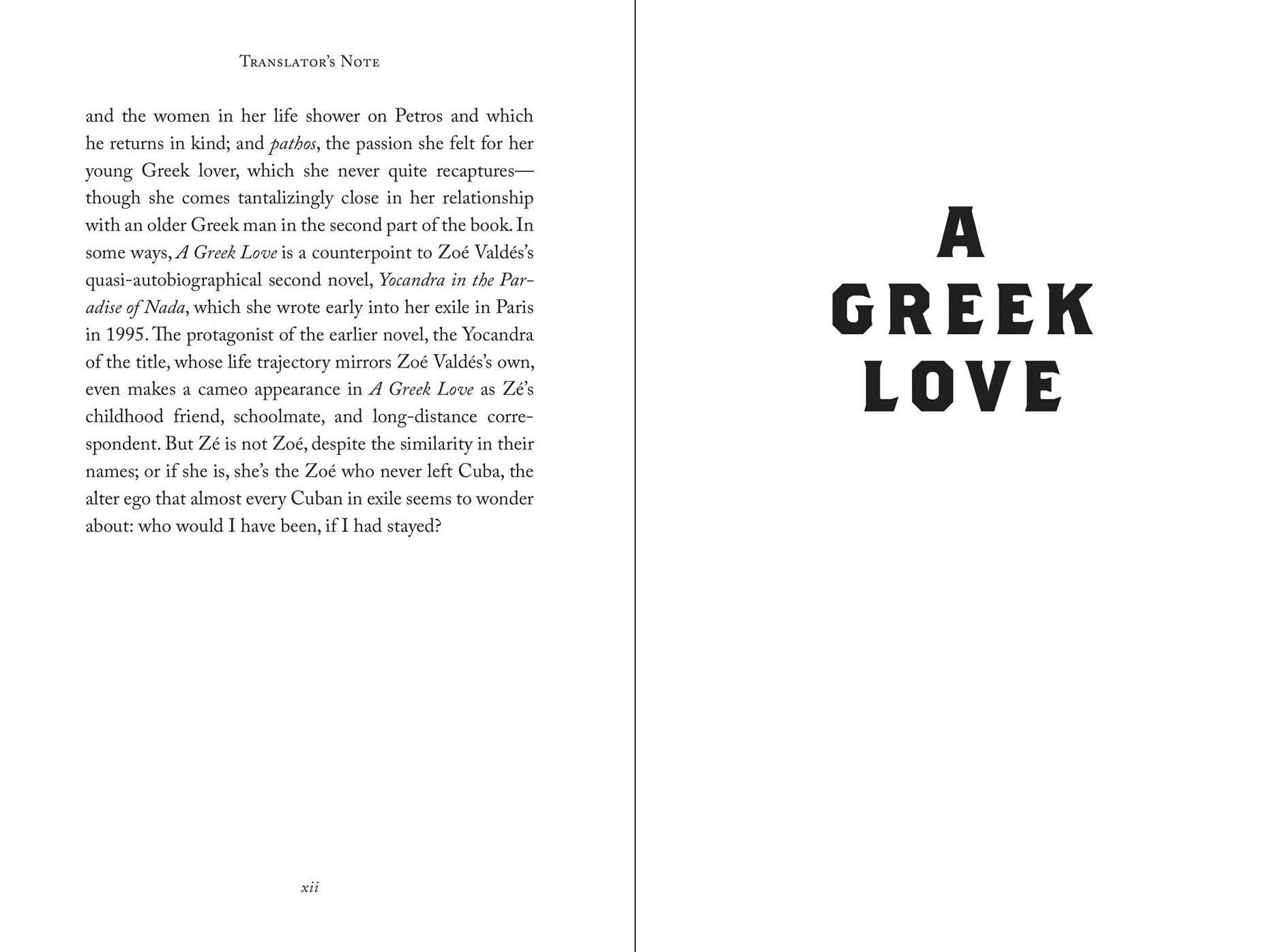 A Greek Love: A Novel of Cuba