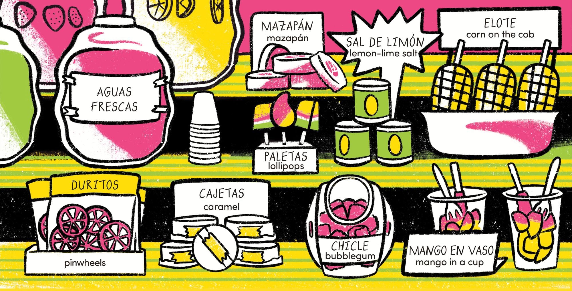 Dulces y Antojitos: A High Contrast Board Book (Bilingual: English/Spanish): A High Contrast Bilingual Board Books