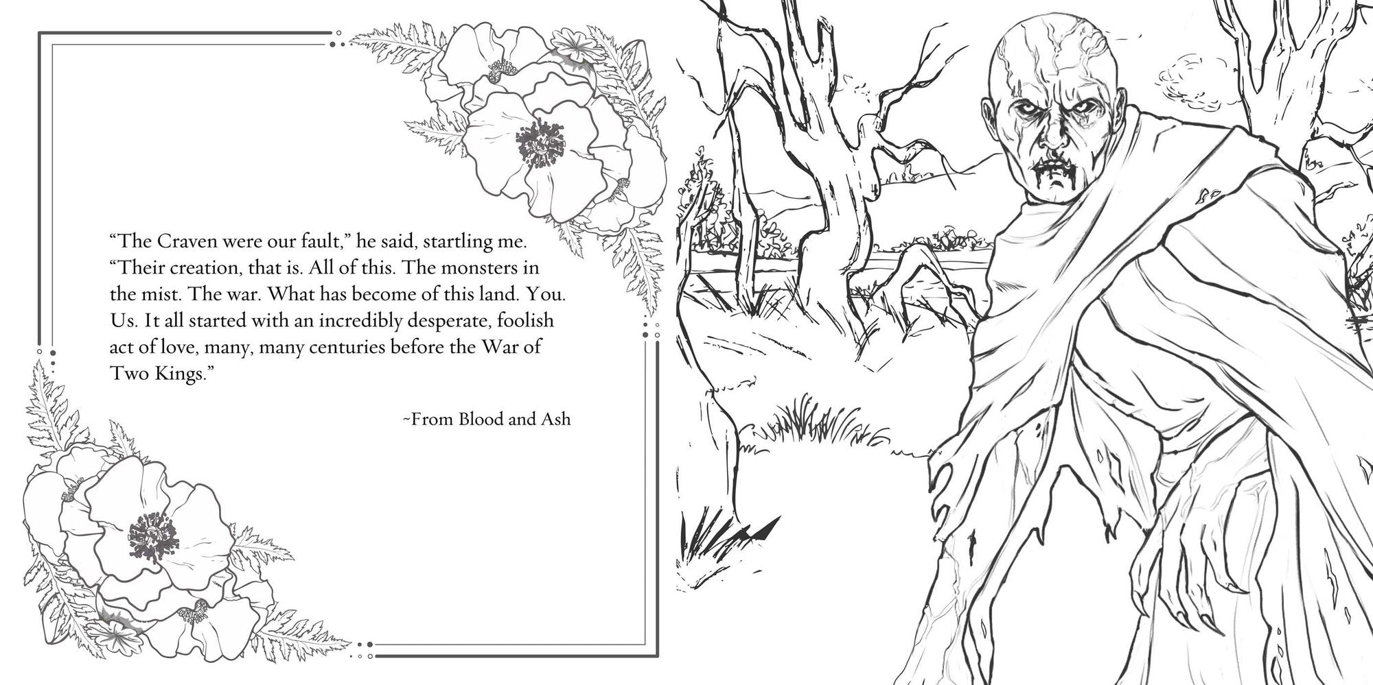 The Official Blood and Ash Coloring Book