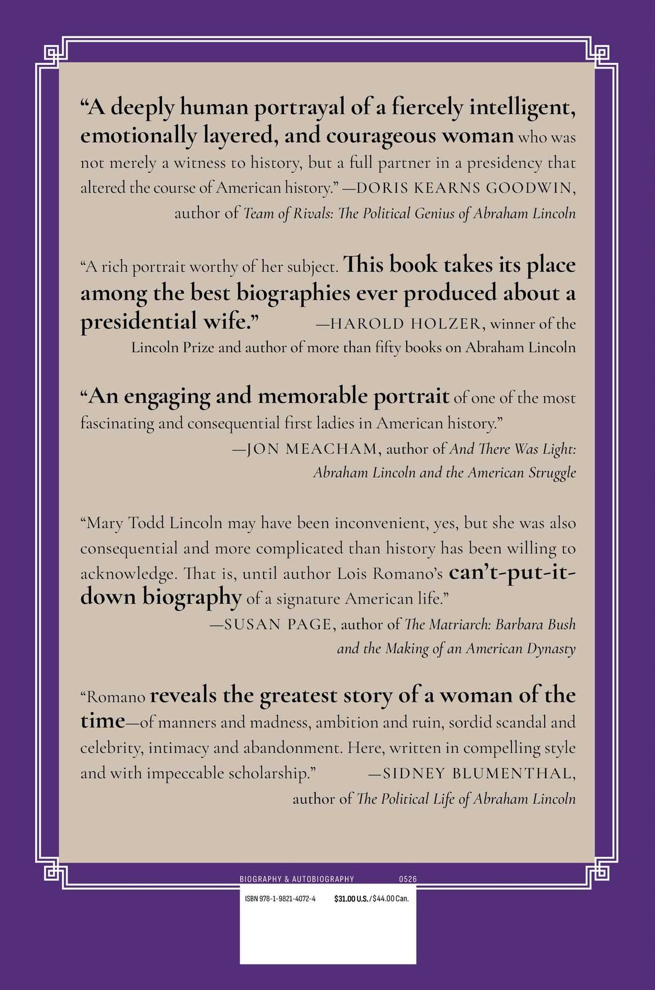 An Inconvenient Widow: The Torment, Trial, and Triumph of Mary Todd Lincoln