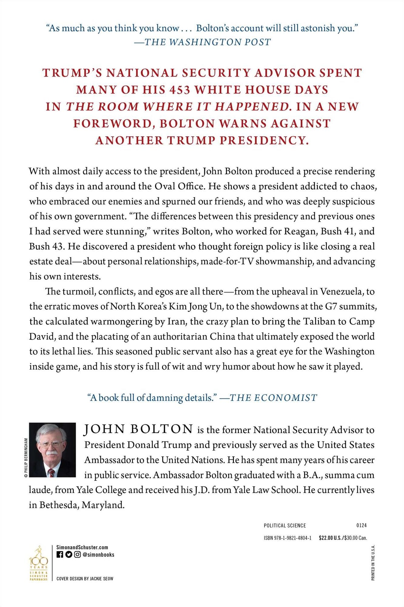 The Room Where It Happened: A White House Memoir