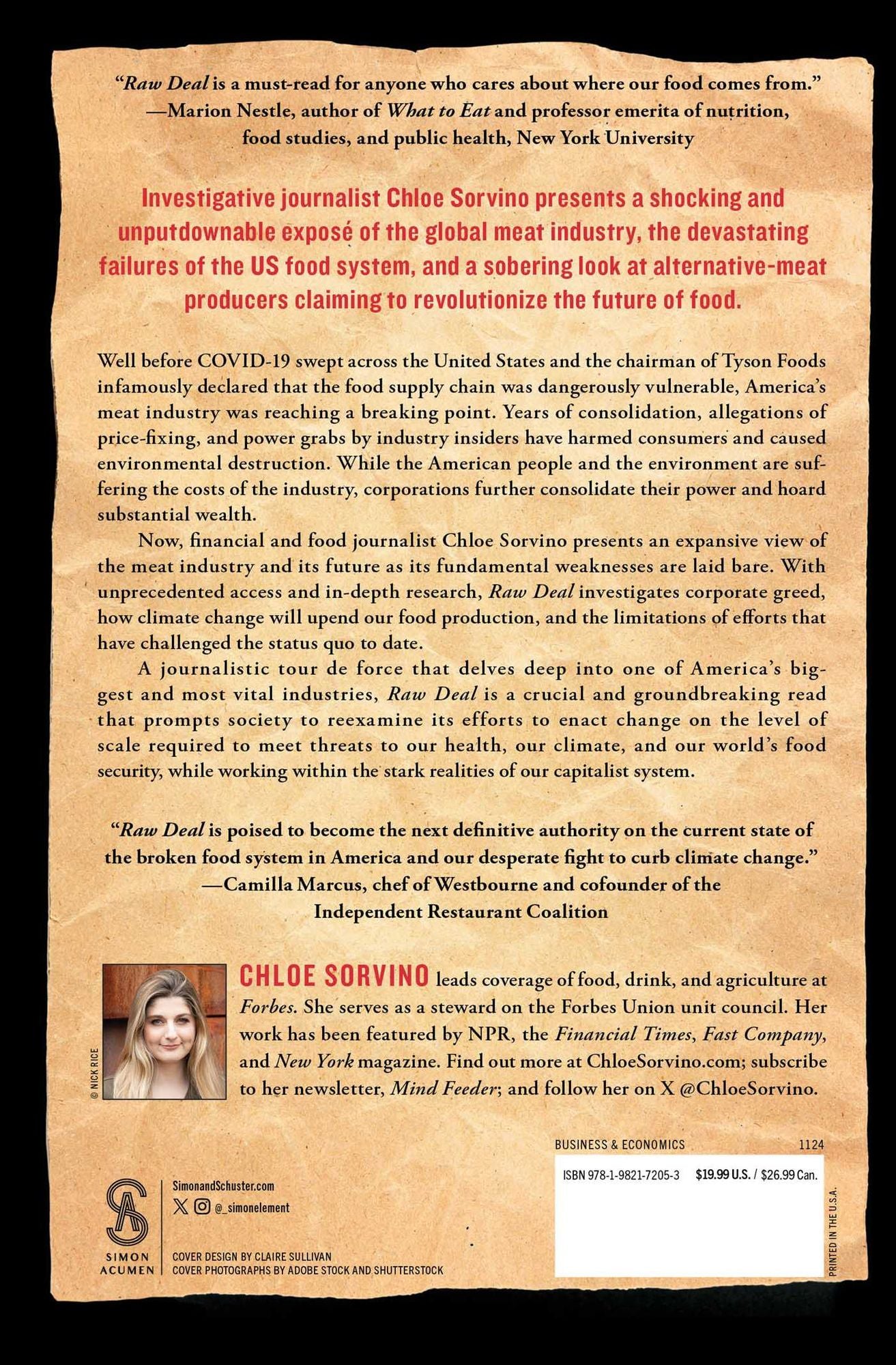 Raw Deal: Hidden Corruption, Corporate Greed, and the Fight for the Future of Meat