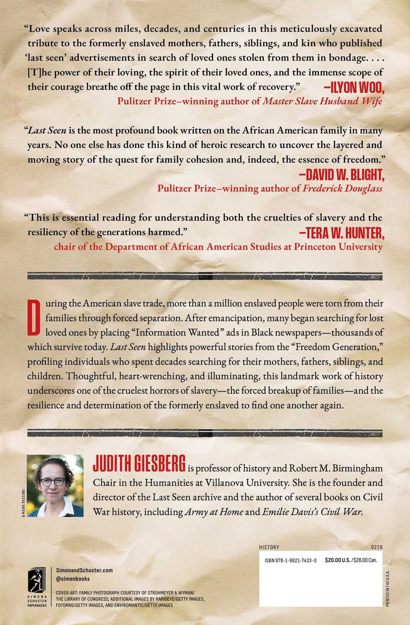 Last Seen: The Enduring Search by Formerly Enslaved People to Find Their Lost Families