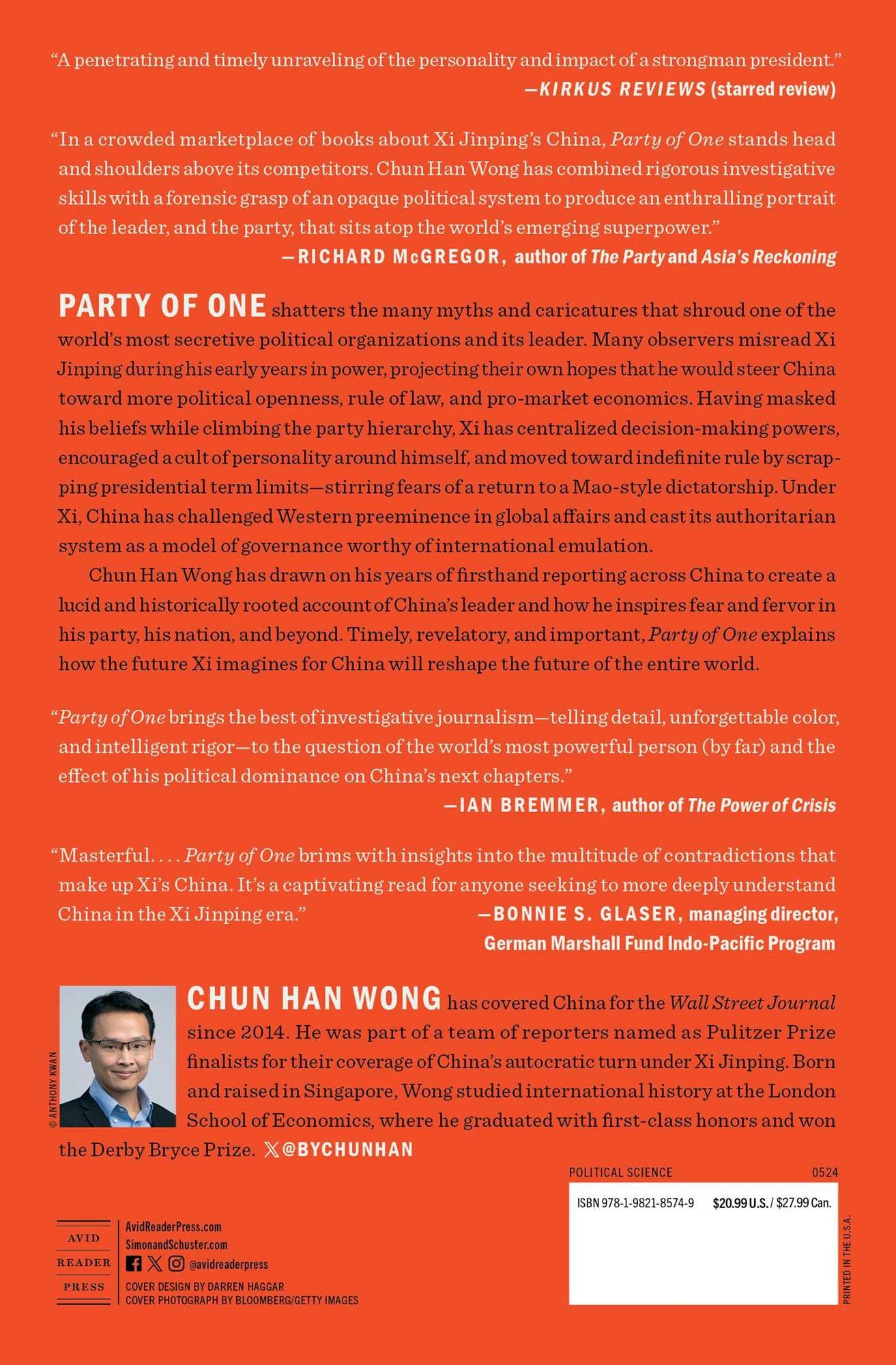 Party of One: The Rise of Xi Jinping and China's Superpower Future