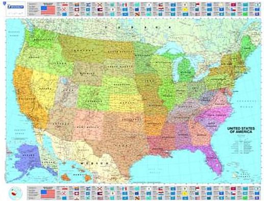 Michelin Map USA Political 14761 (p, Rolled)