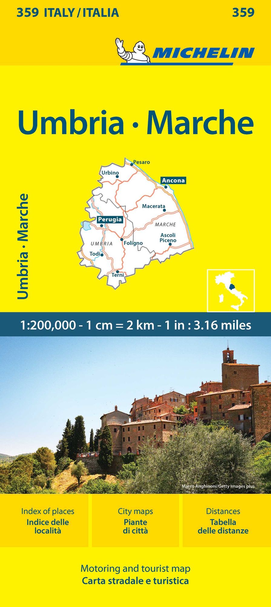 Italy: Umbria, Marche Map 359
