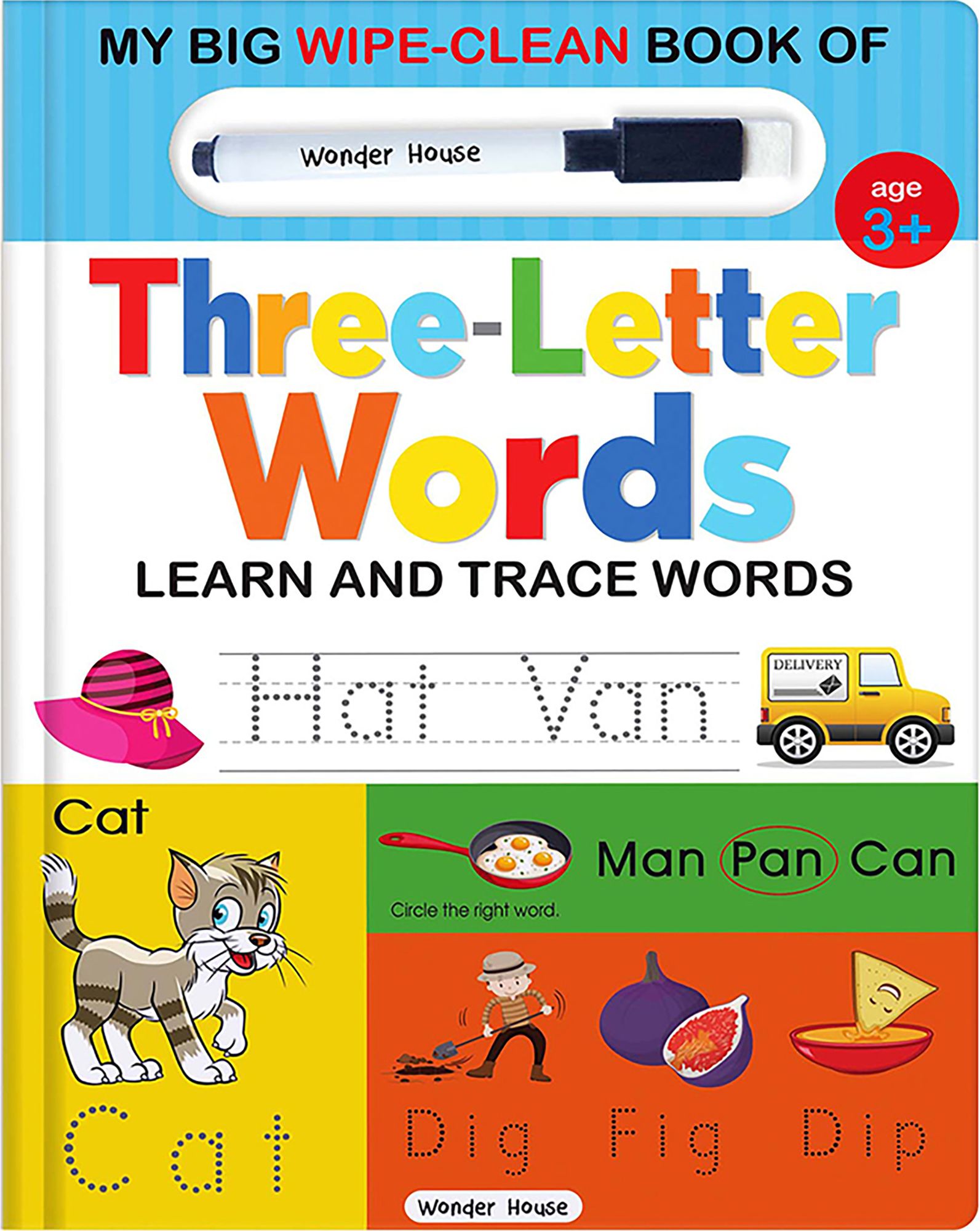 My Big Wipe And Clean Book of Three Letter Words for Kids : Learn And Trace Words