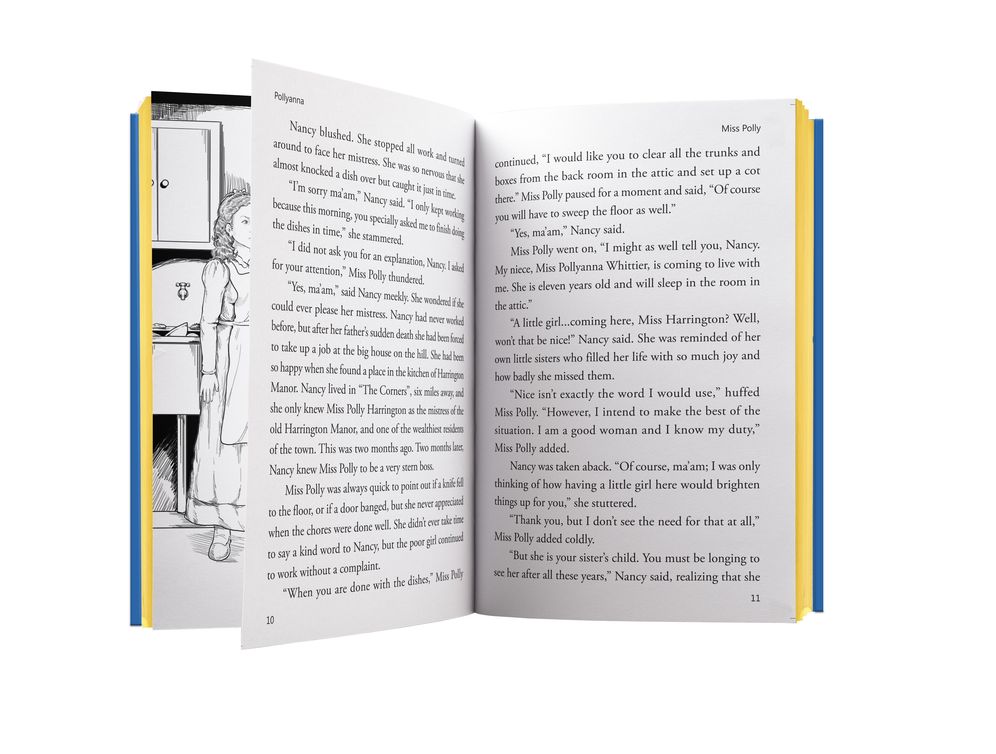 Pollyanna : Illustrated Abridged Children Classic English Novel with Review Questions (Hardback)
